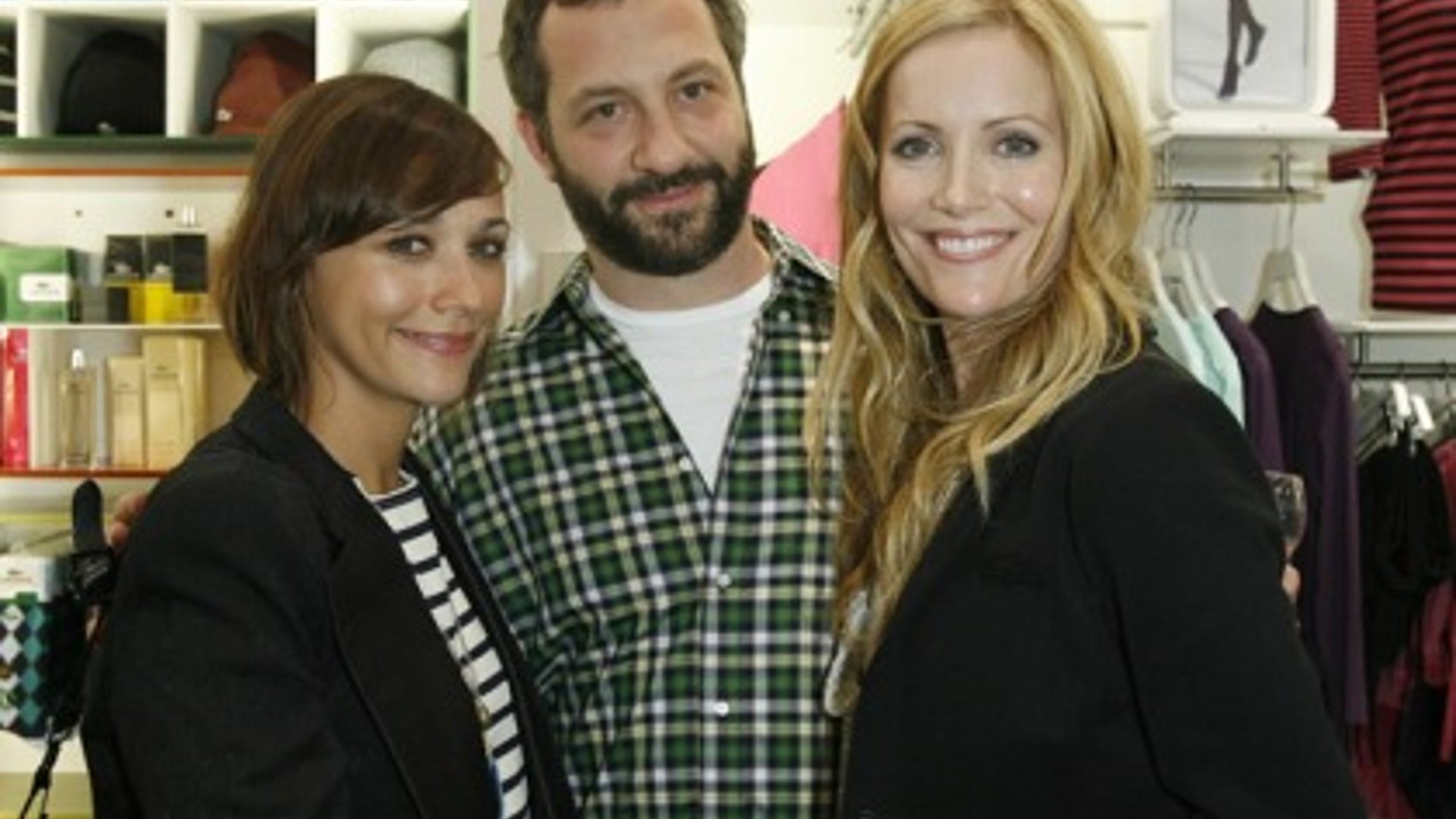 Judd Apatow and Leslie Mann