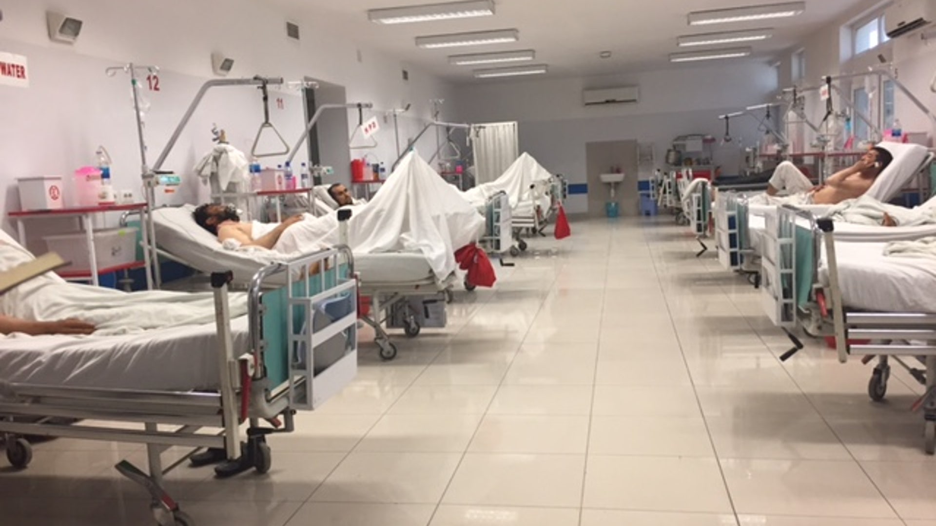Patients inside a hospital in Kabul, Afghanistan 