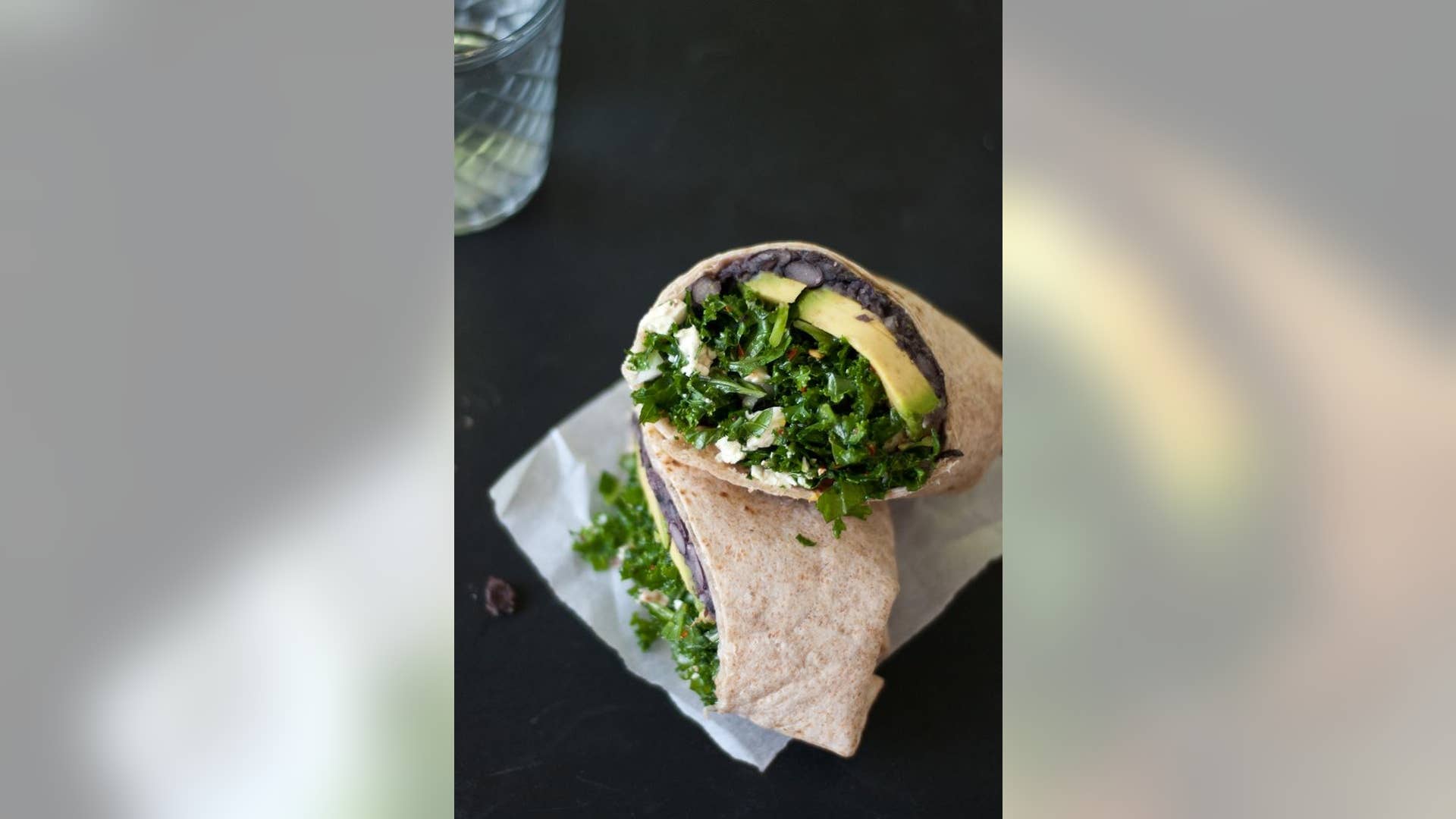 Simple Kale and Black Bean Burrito