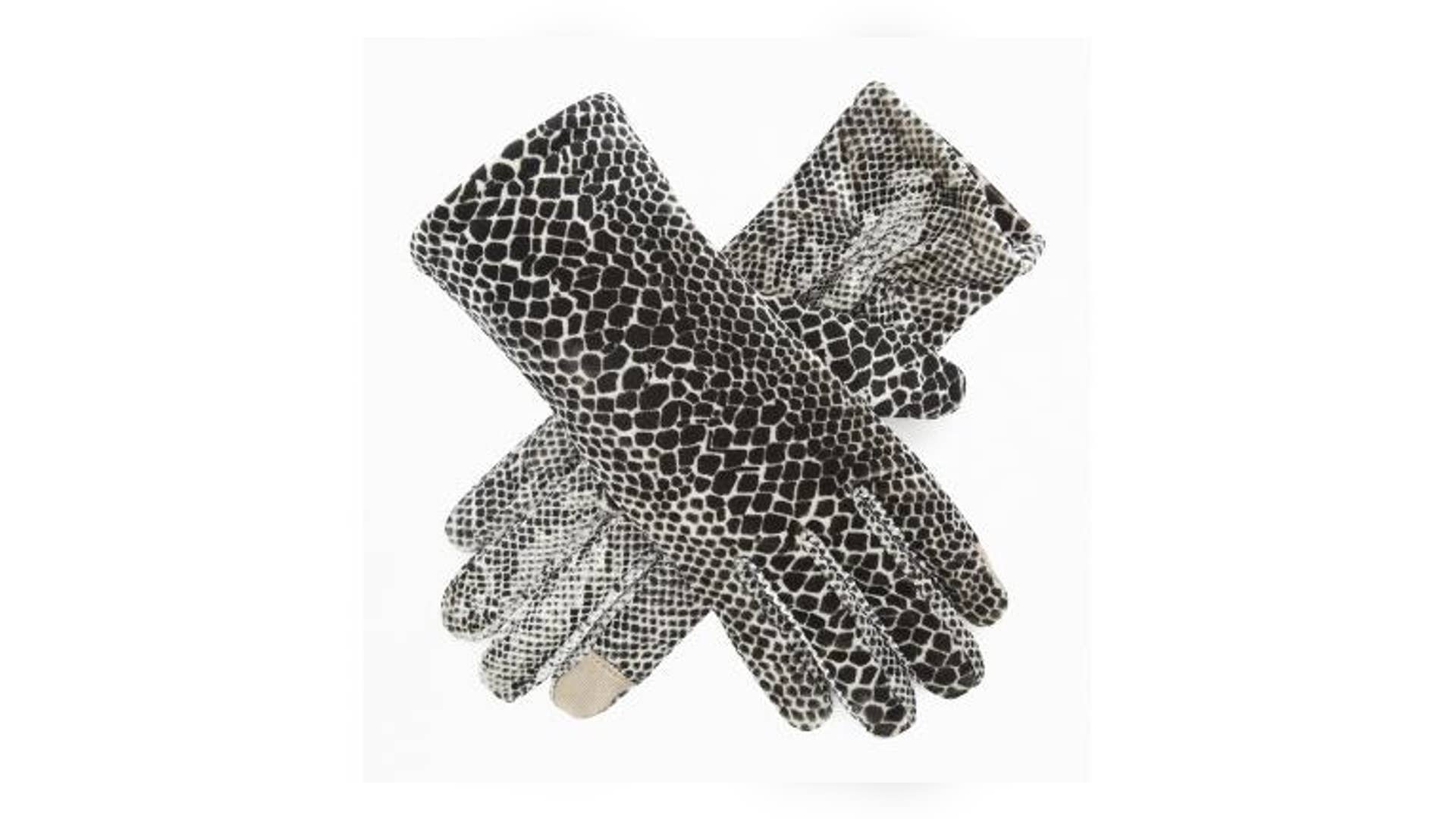 Snakeskin Velvet Text-Friendly Gloves
