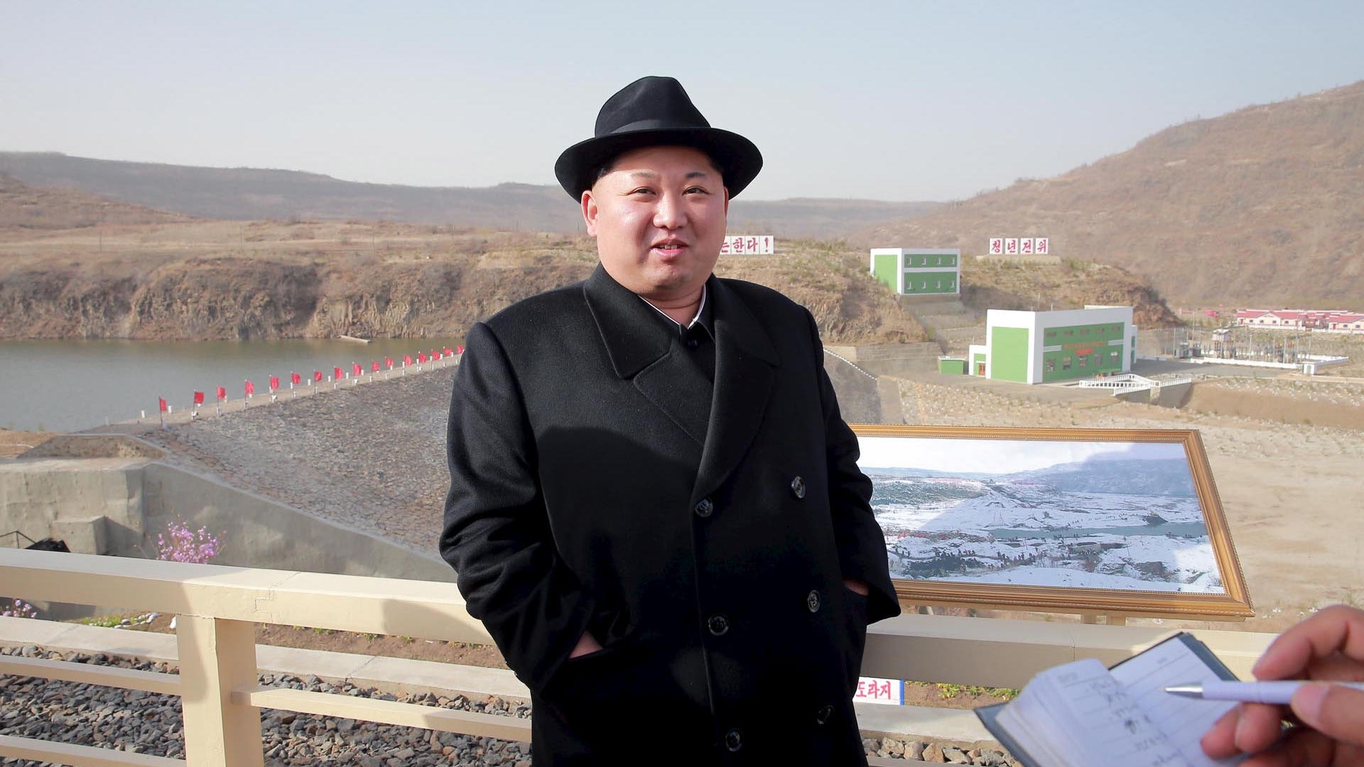 North Korean leader Kim Jong-Un visits the Paektusan Hero Youth Power Station No. 3
