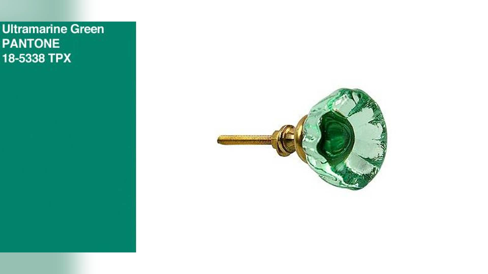 Ruffle Flower Green Knob