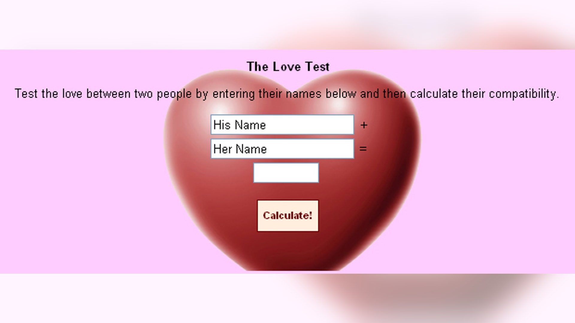 L Love Calculator