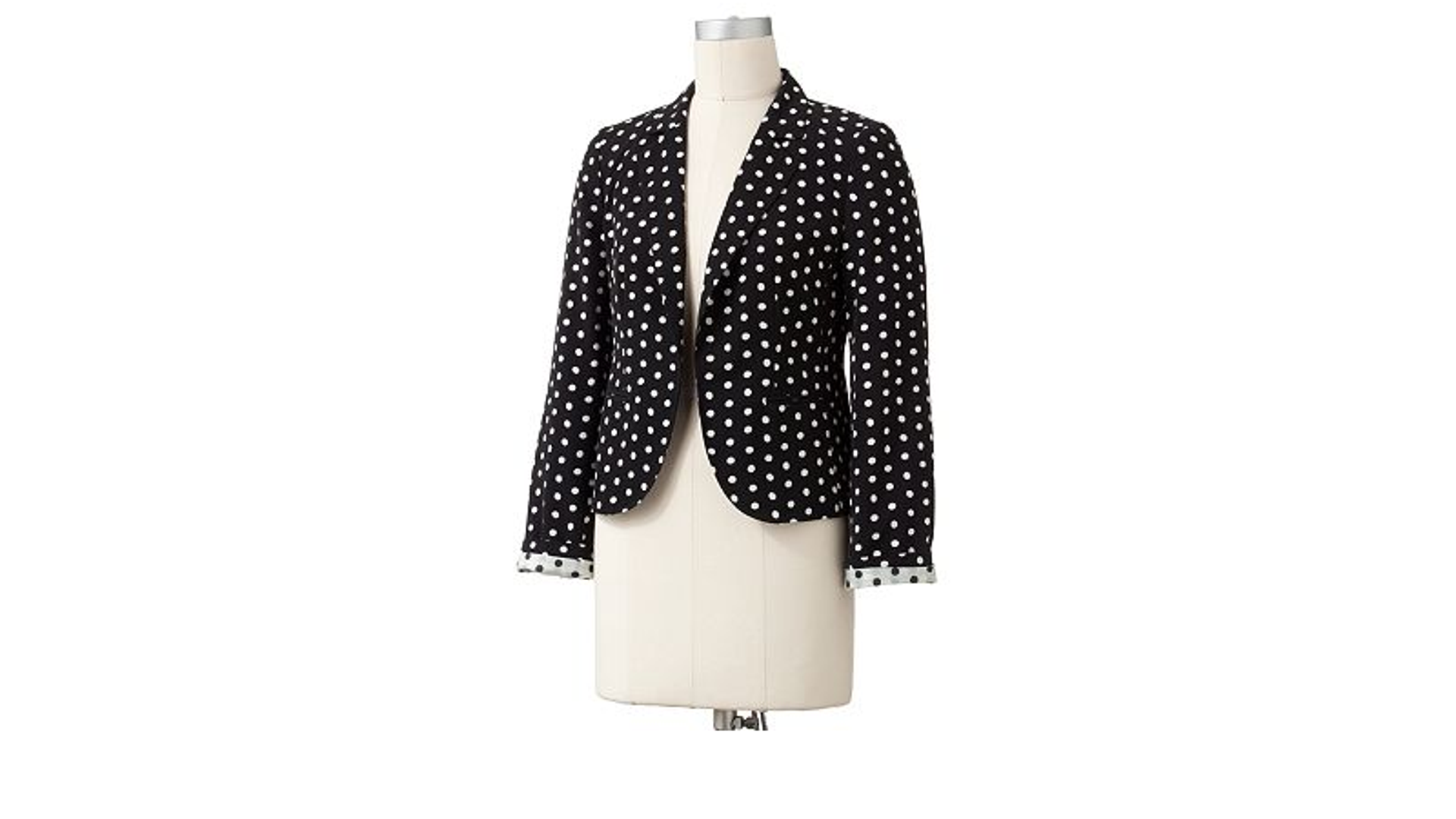 LC Lauren Conrad Polka Dot Blazer, $49
