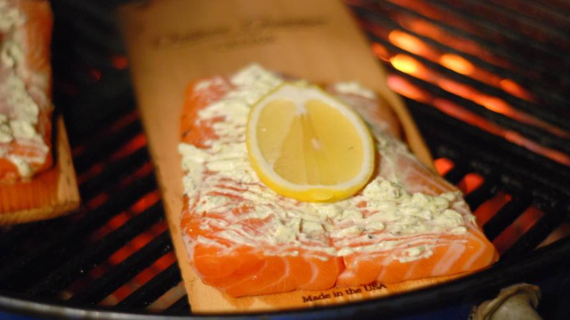 Cedar Plank Salmon With Lemon-Dill Butter