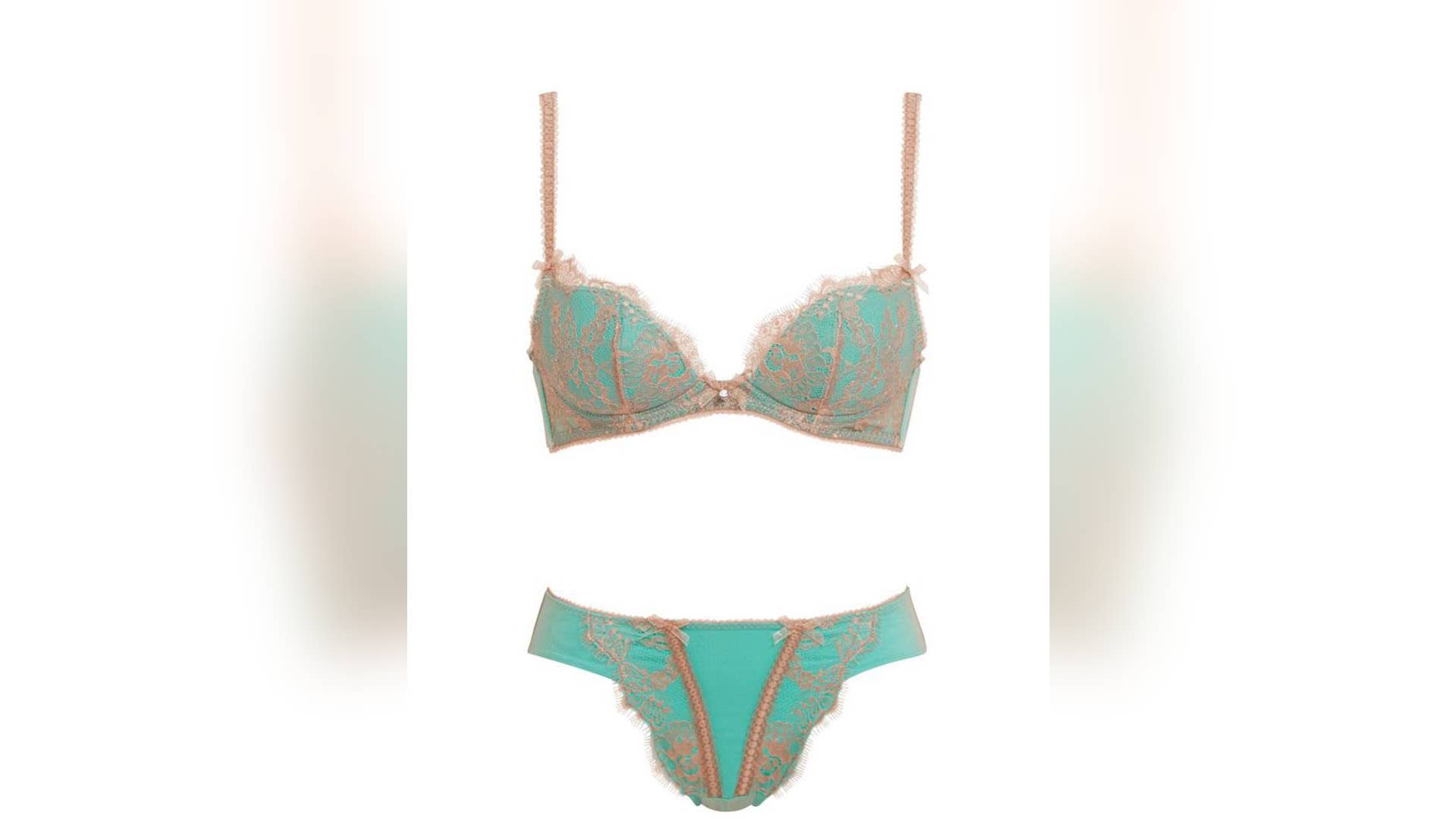 Peacock-Hued Savoir Faire Bra and Brief