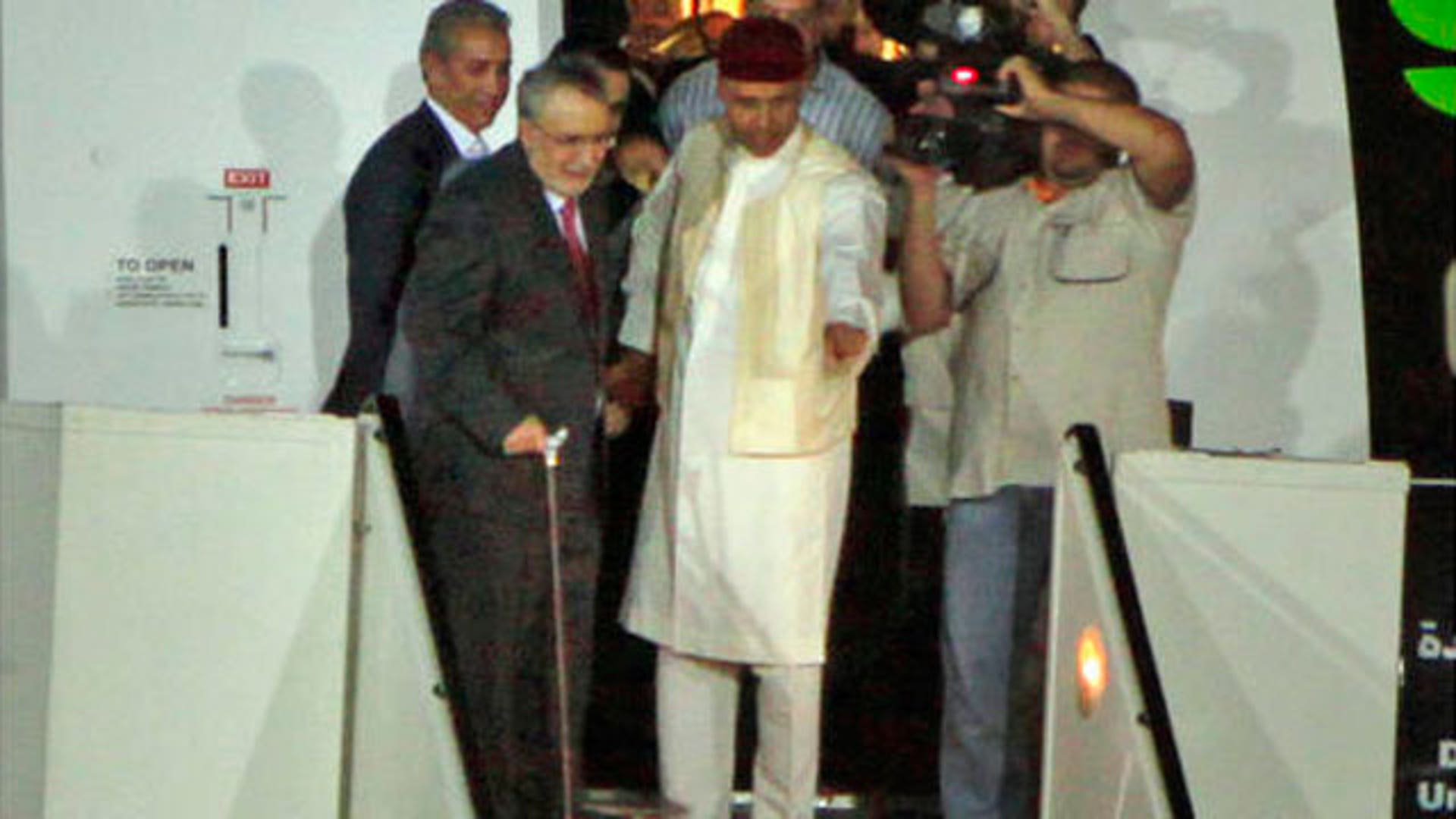 lockerbie bomber with qaddafi son