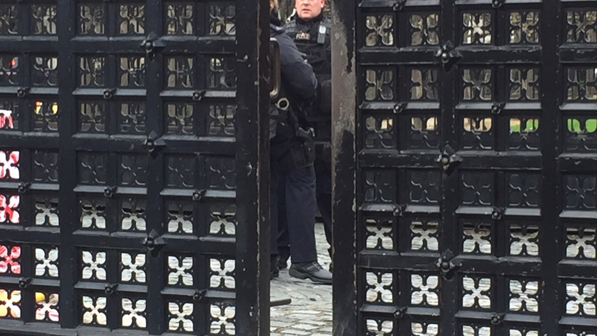 Police at Parliament in London