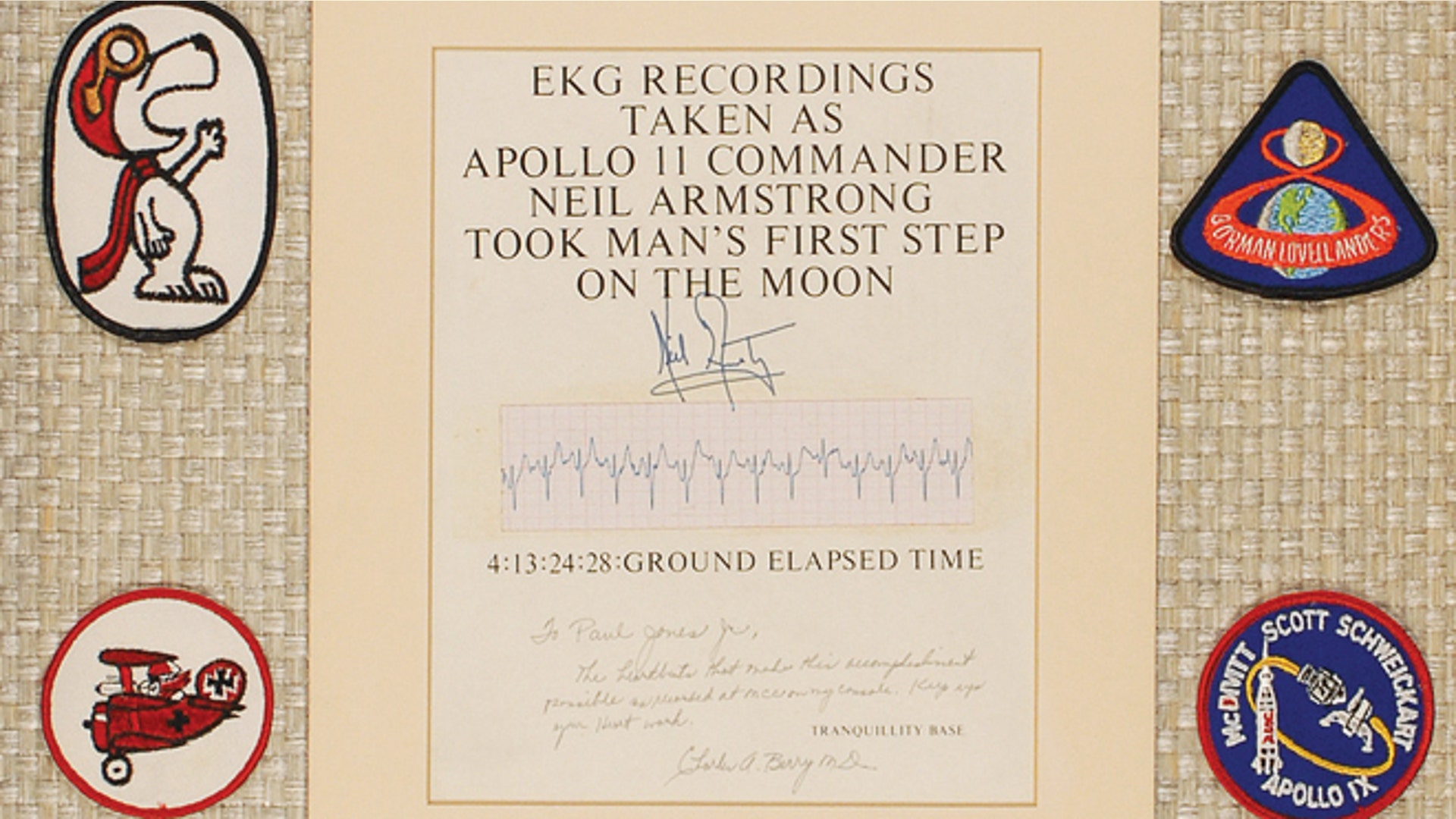 lunar auction EKG Neil Armstrong