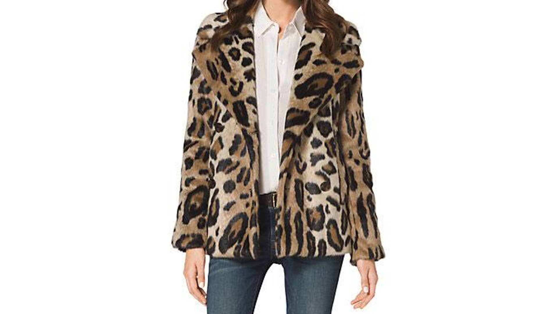 Michael Kors Leopard-Print Faux Fur Coat