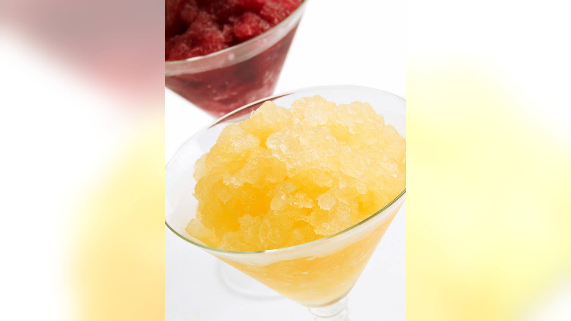 Midsummer Peach Champagne Granita