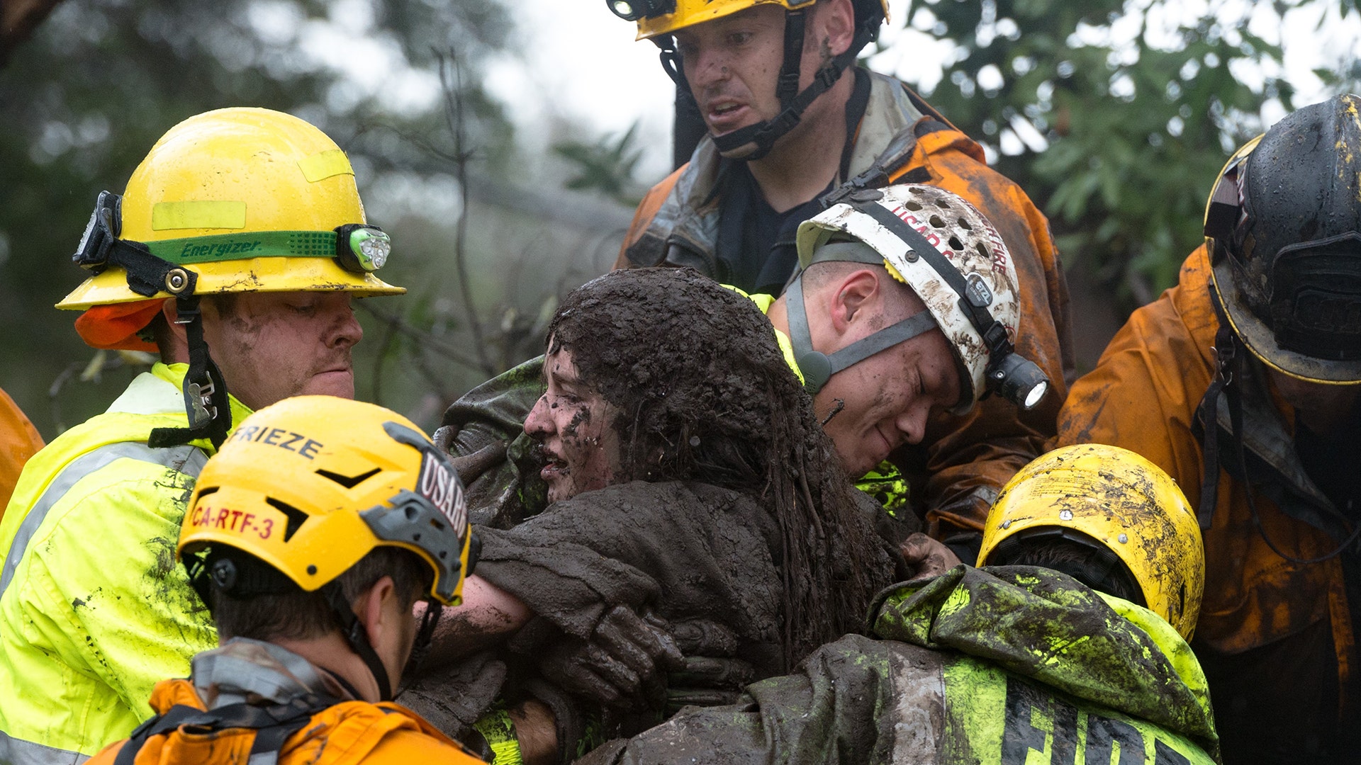 The heavy rains that spawned mudslides in Southern California on Tuesday killed at least 17 people leaving a path of destruction