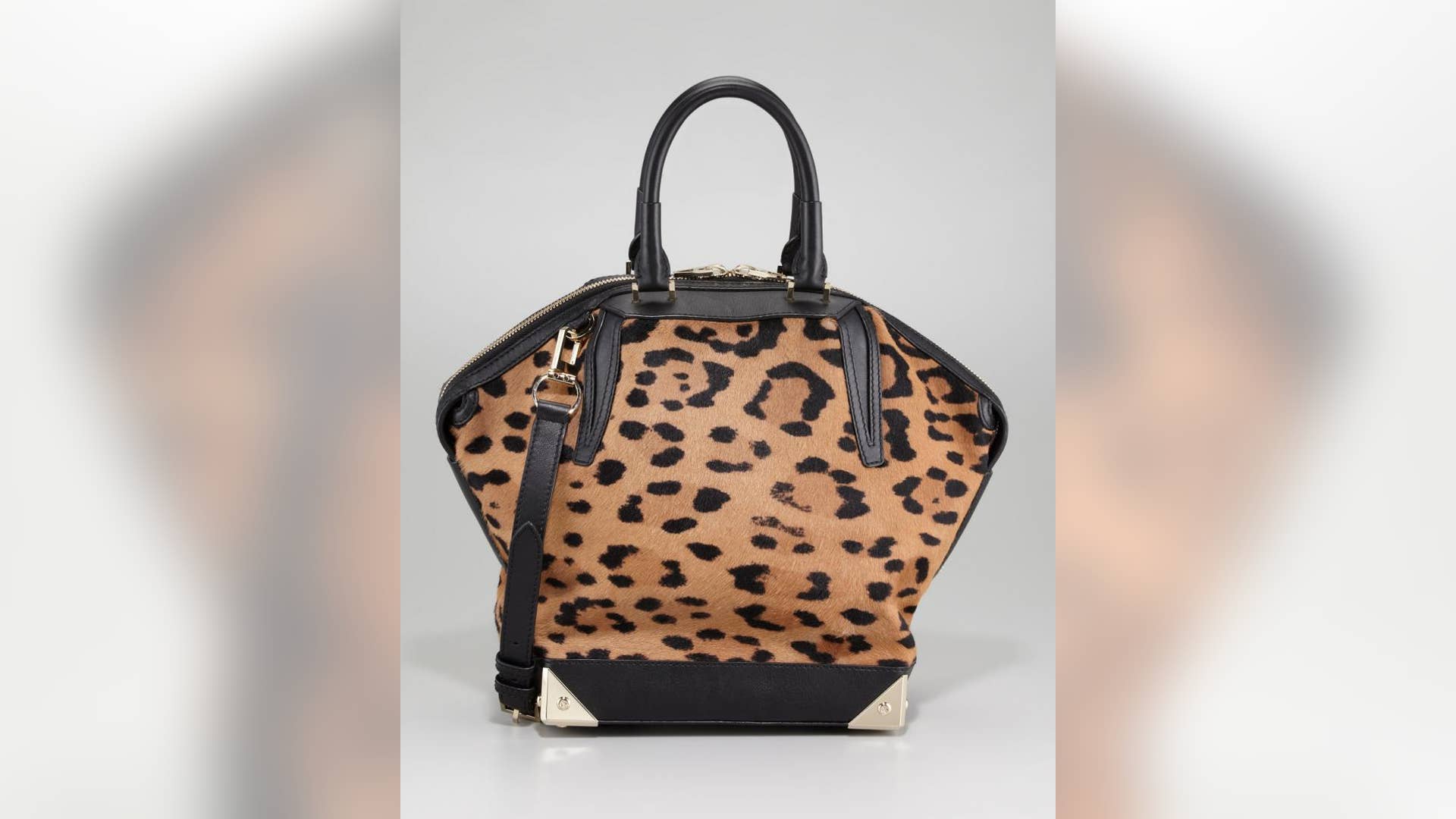 Alexander Wang Emile Leopard-Print Calf Hair Satchel $1,100