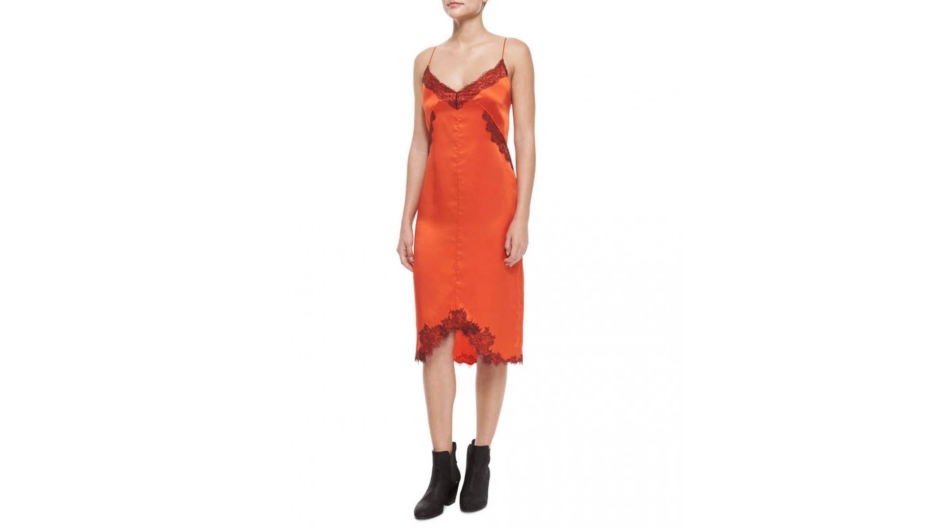 Rag & Bone Izabella Silk Lace Slip Dress