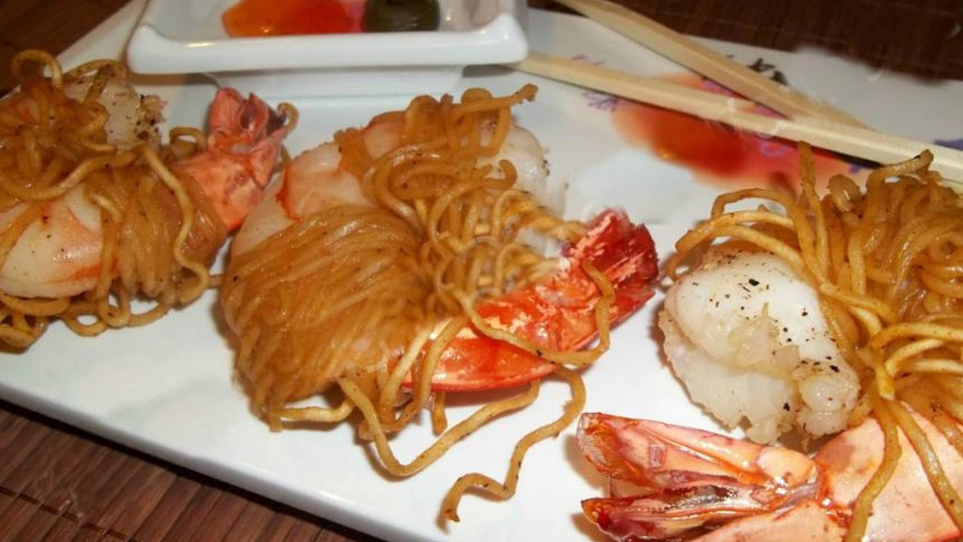 Asian Chili Ramen-Wrapped Shrimp