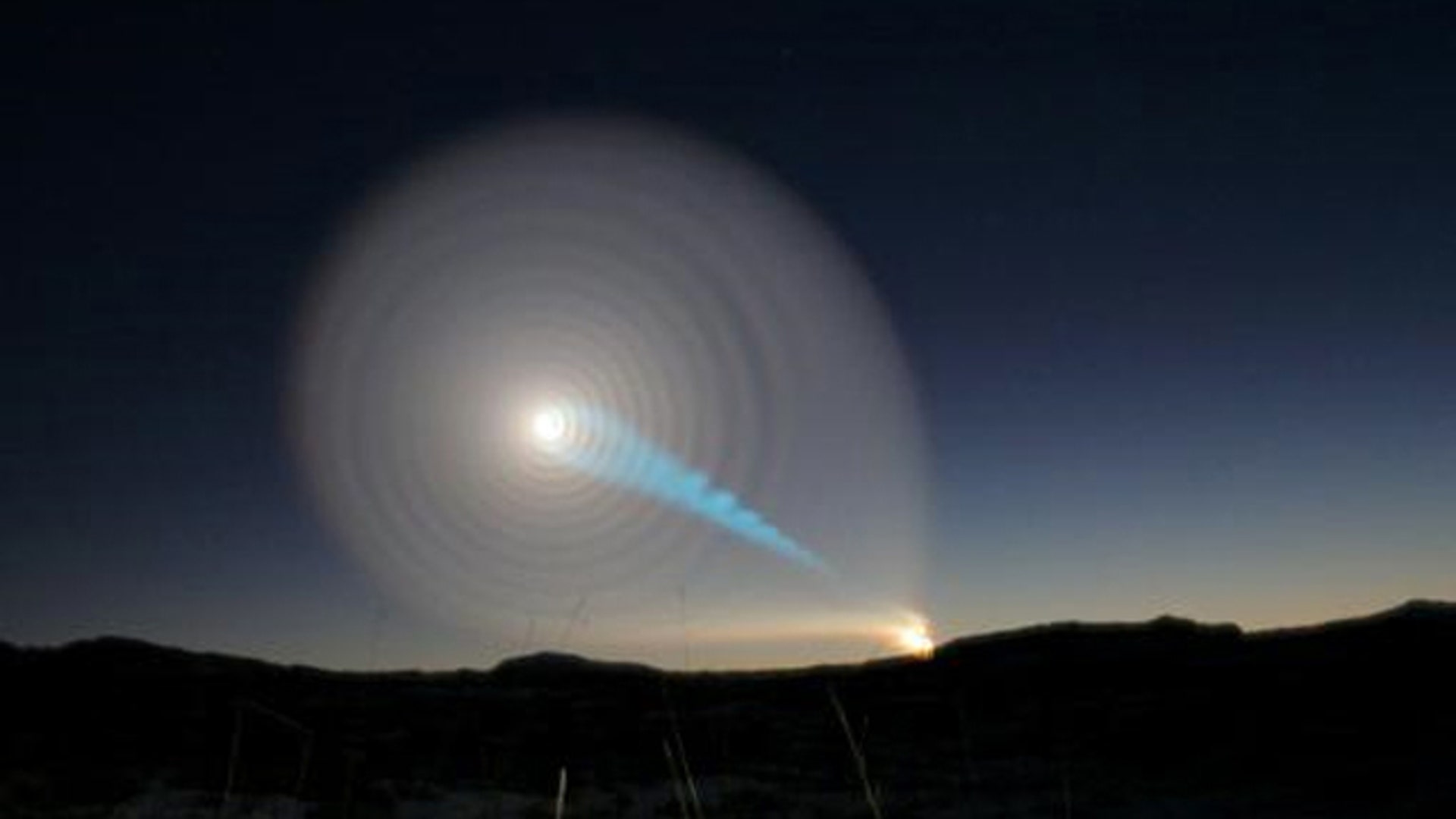 Missile Launch Lights up Norway