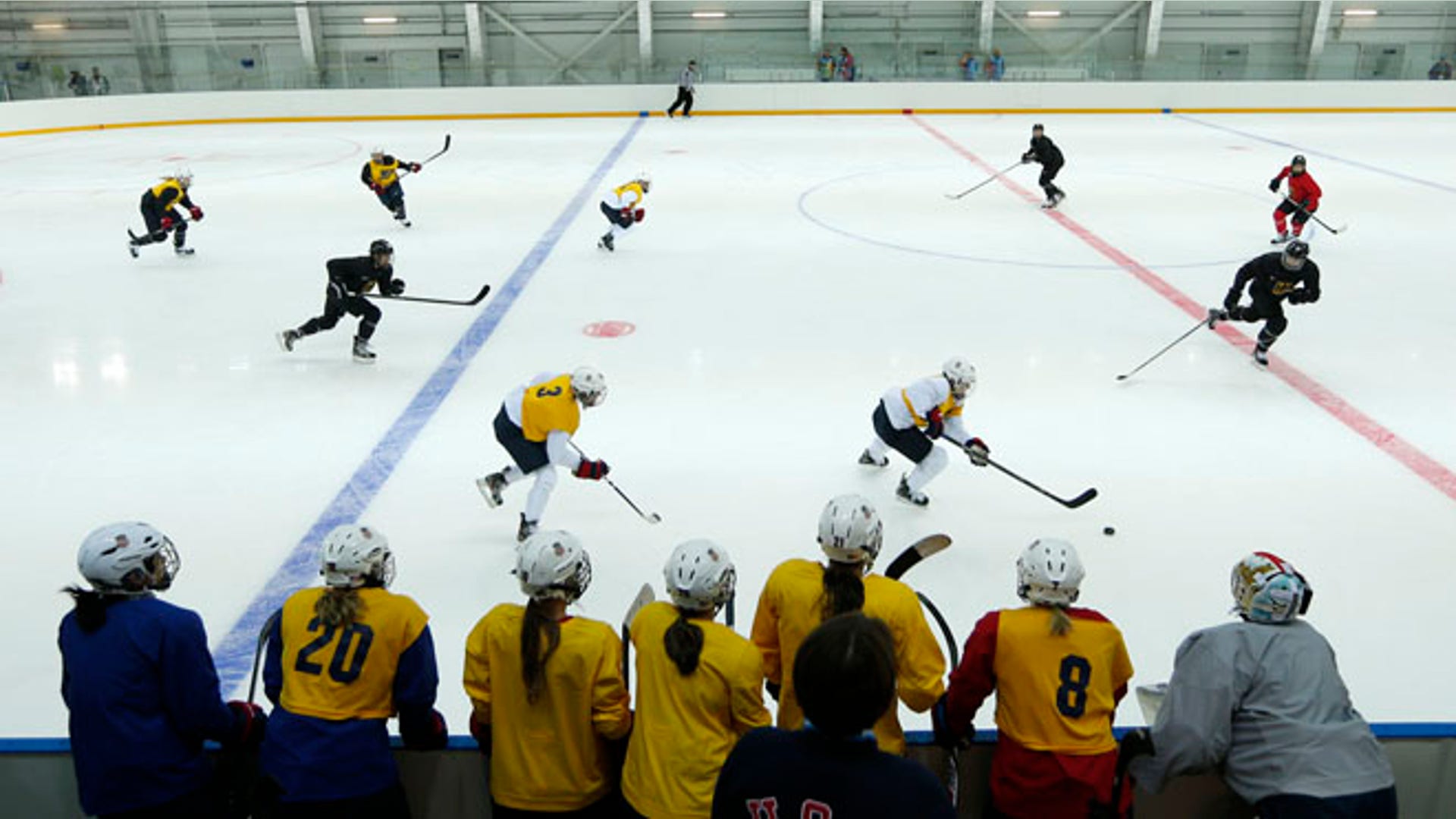 Hockey practice arena
