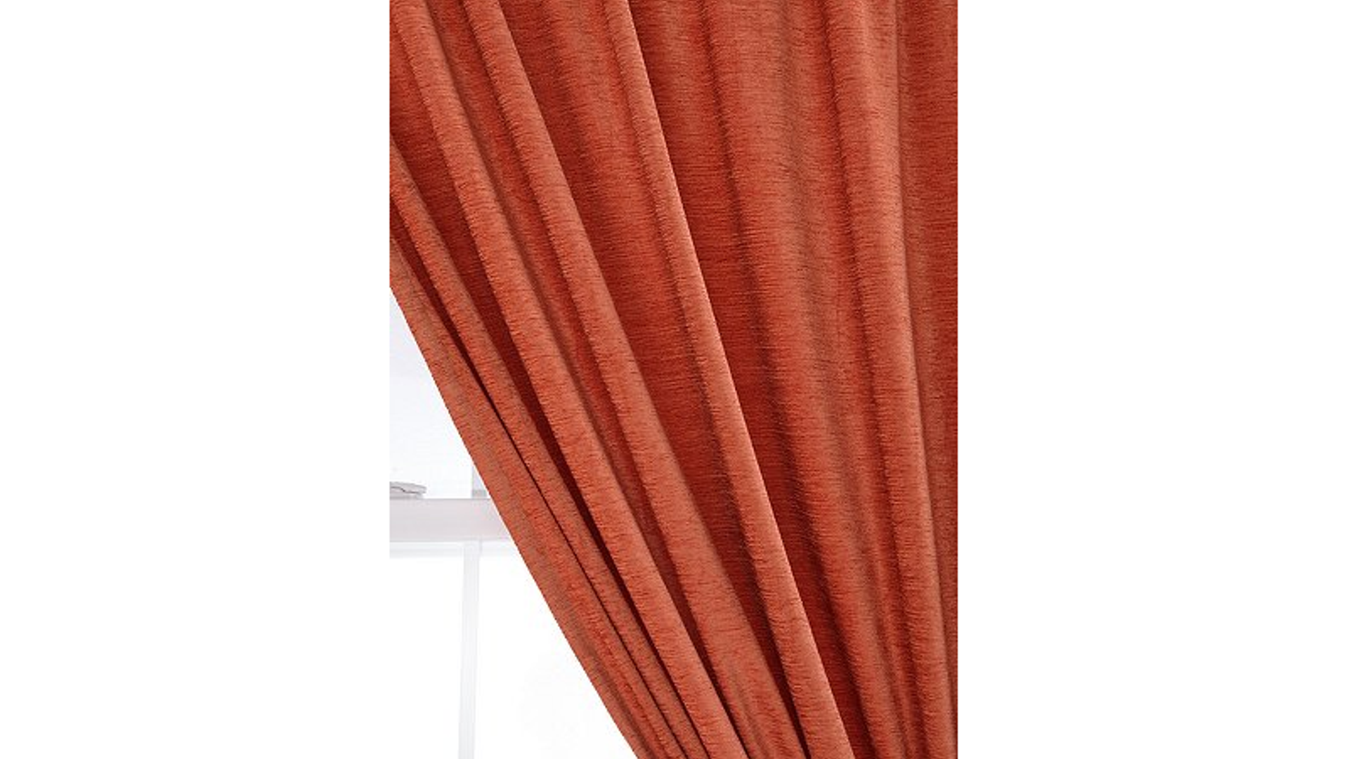 5. Orange Textured Velvet Curtain