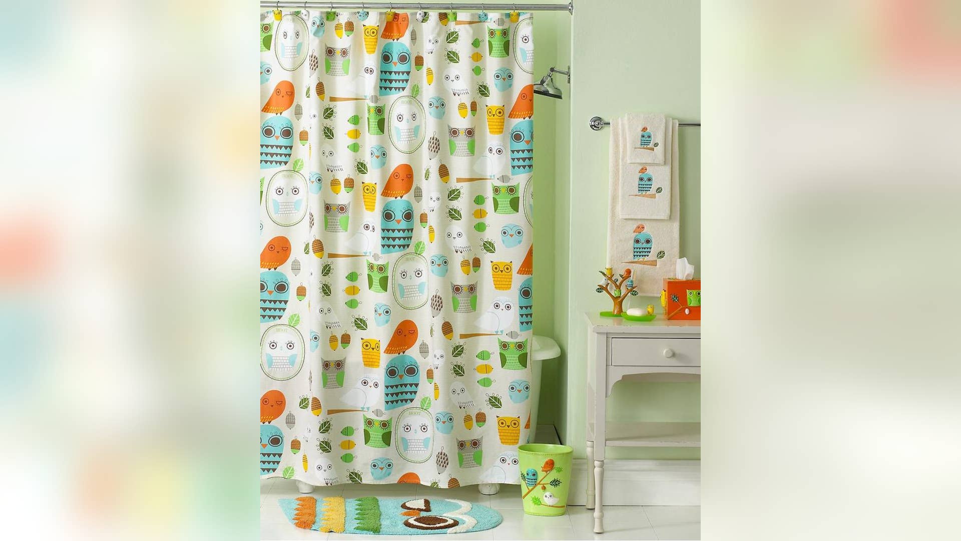 Give a Hoot Shower Curtain