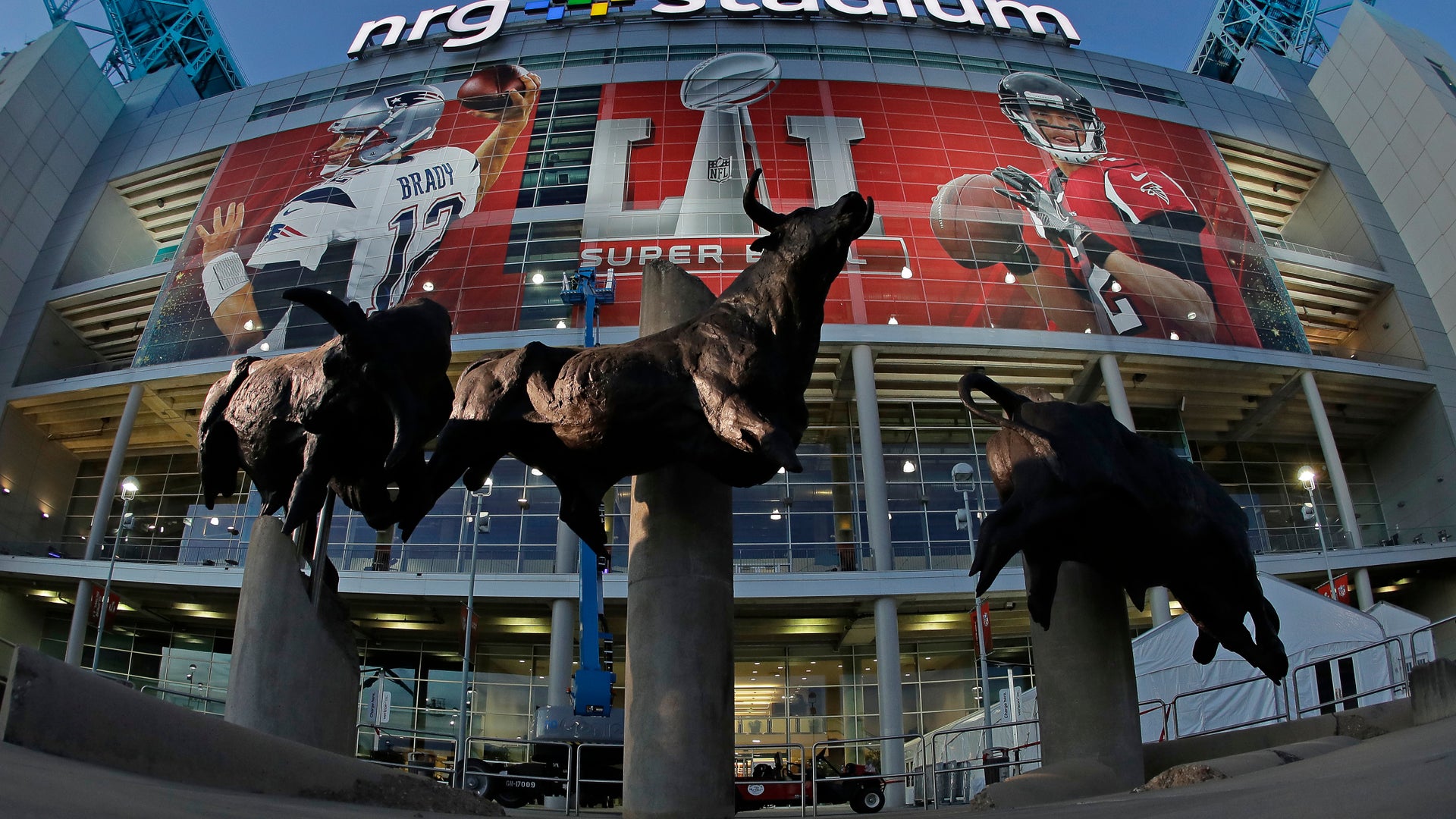 Preparations continue for the NFL Super Bowl 51 football game in Houston, Texas.