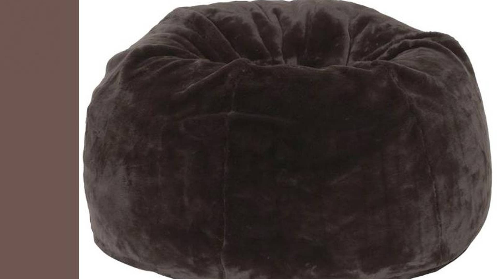 Faux Fur Beanbag - Espresso