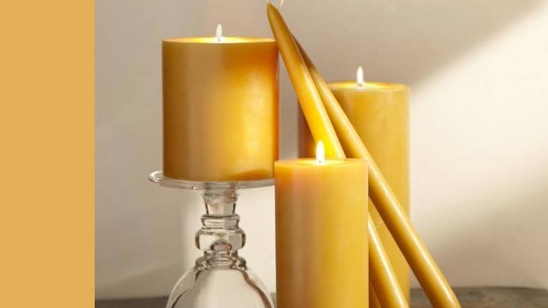 Rustic Luxe™ Unscented Candles - Gold