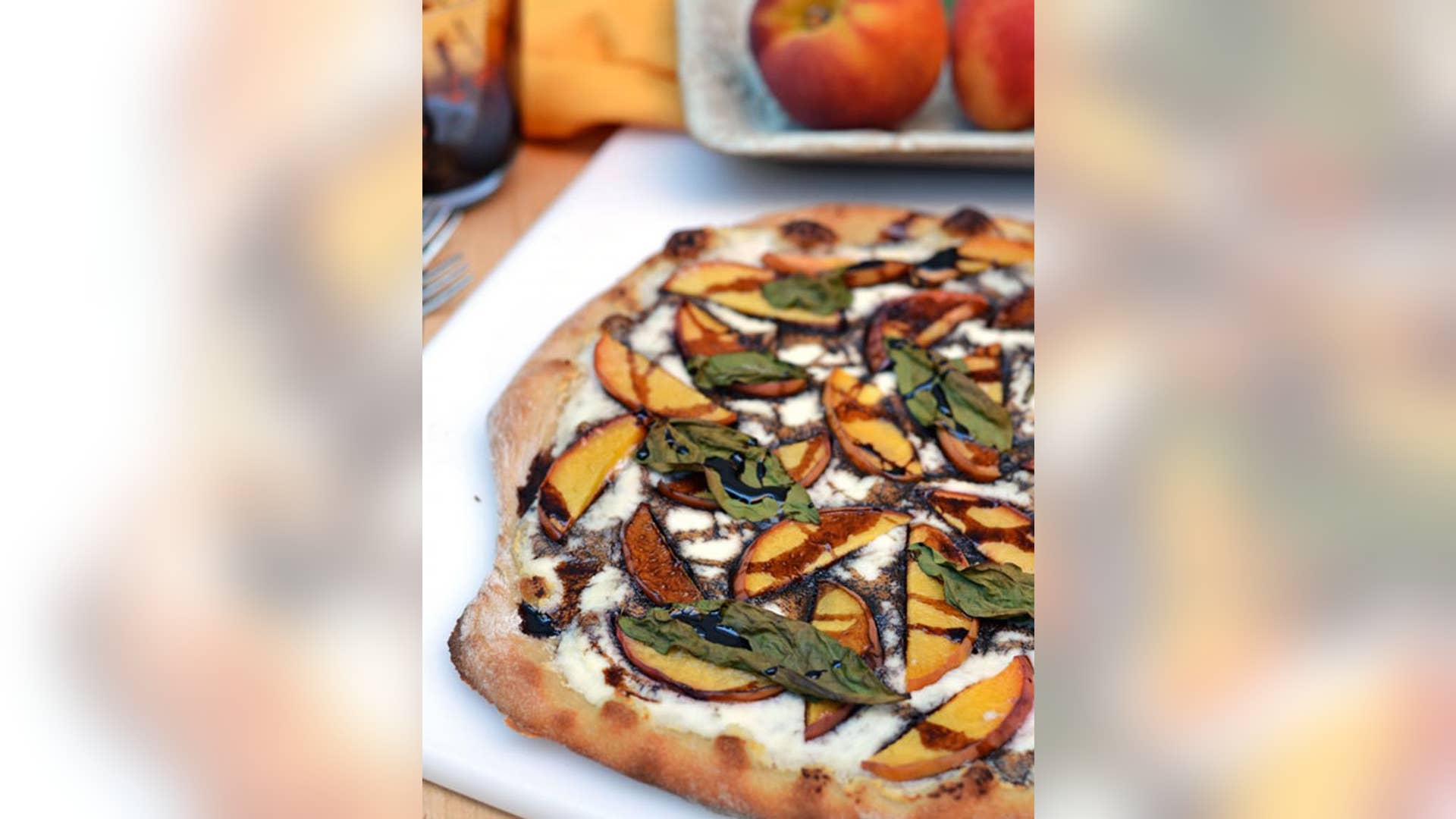 Ricotta Pizza with Peaches