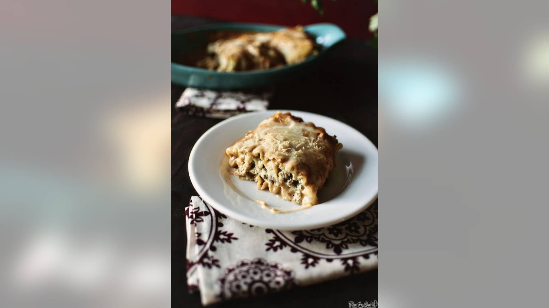 Pesto Artichoke Lasagna Rolls