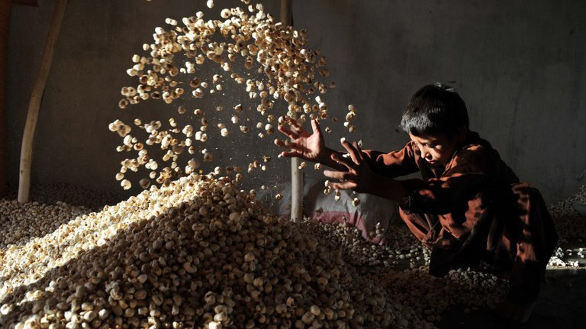 Sorting popcorn