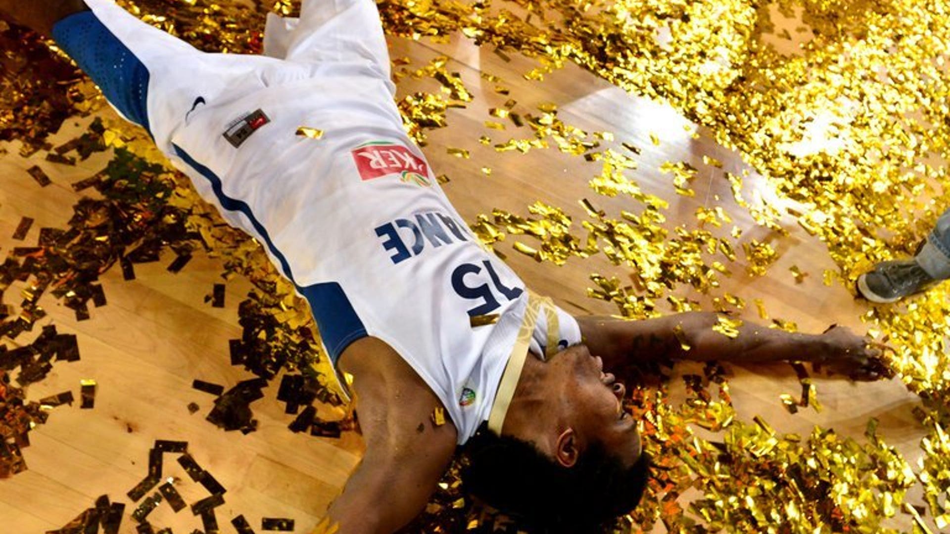 Celebrating the win