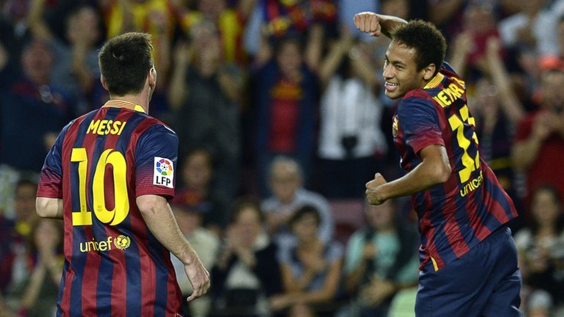 Camp Nou celebration