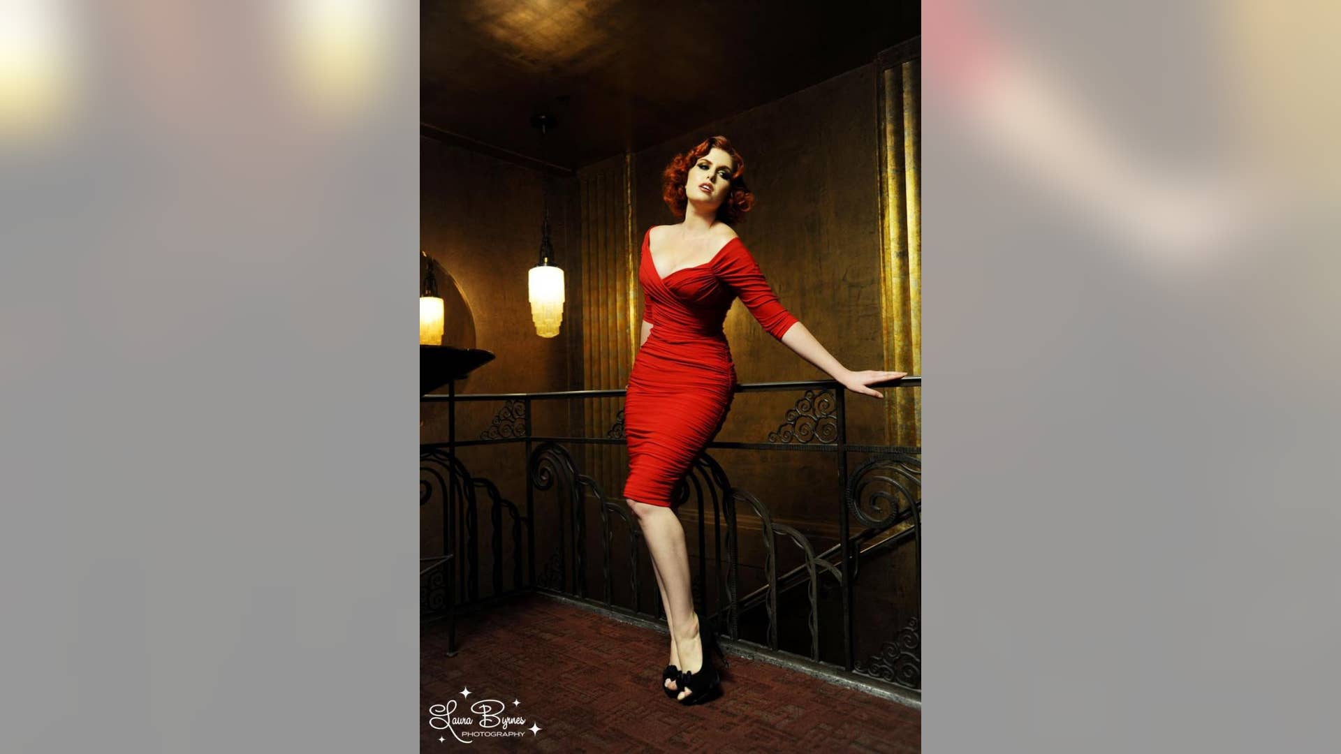 Monica Dress in Red Matte Jersey Knit by Laura Byrnes