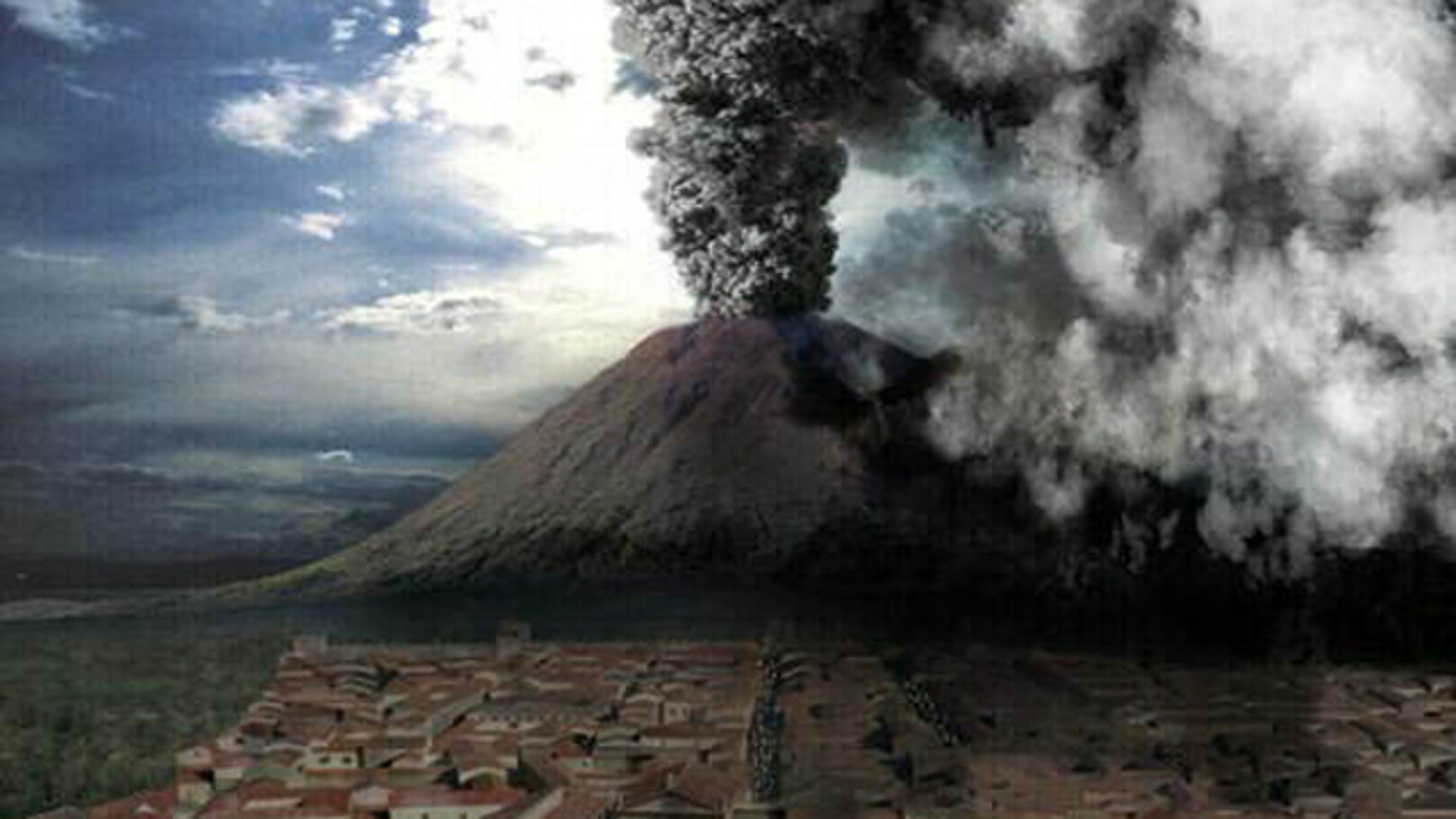 Volcano eruption buries Pompeii