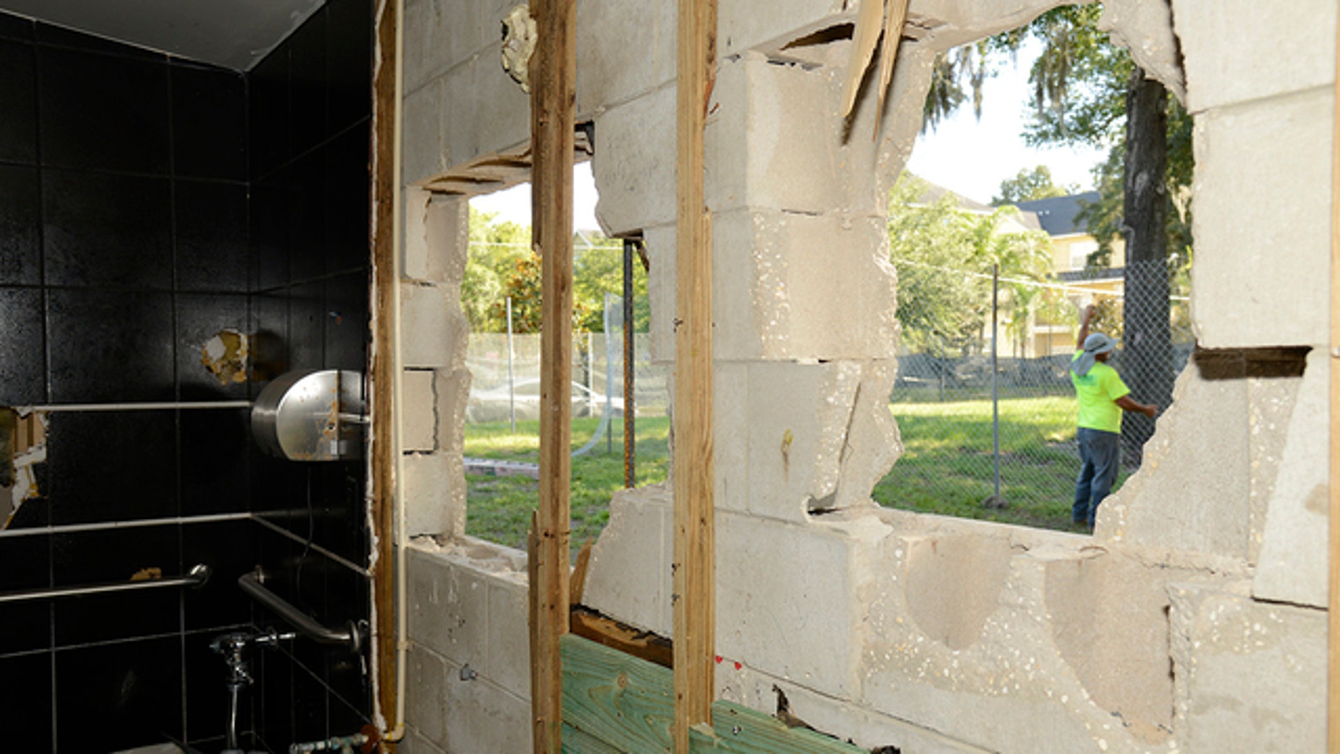 Inside the Pulse nightclub bathroom where police made their way in.