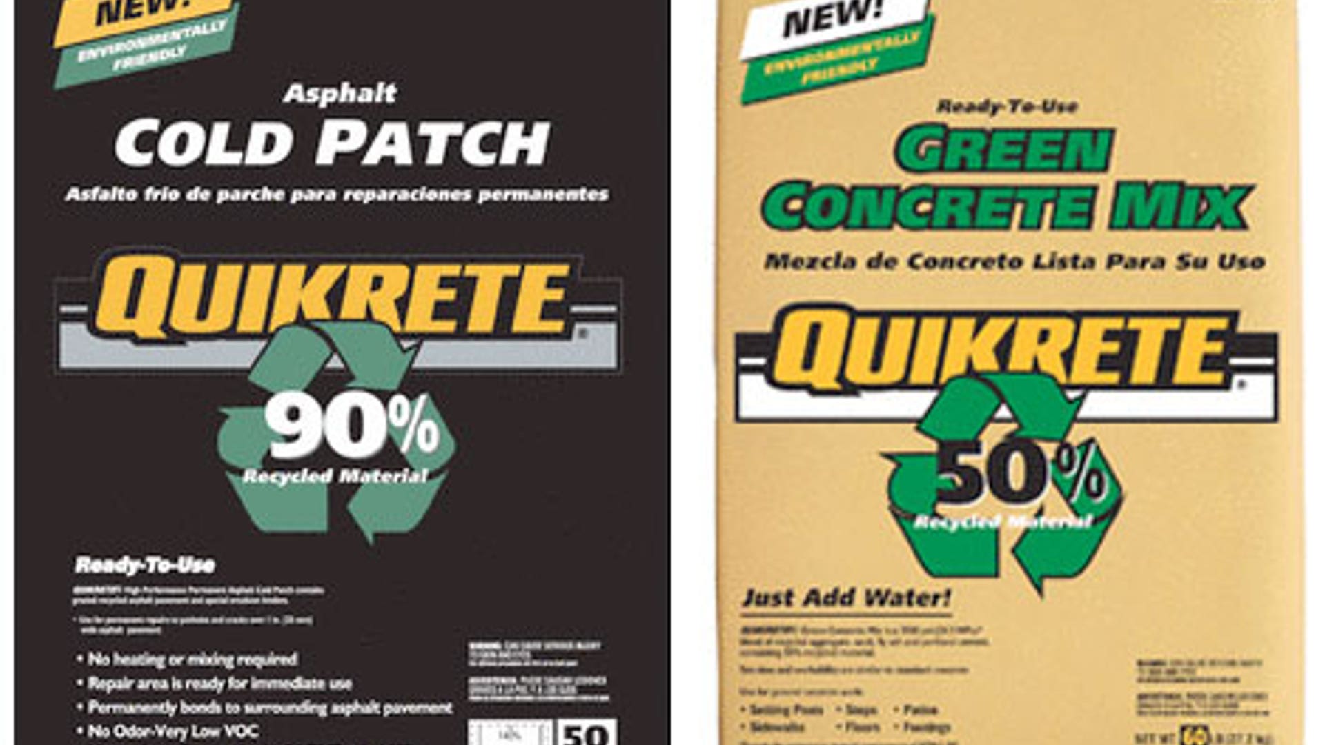 Quikrete Asphalt and Green Concrete