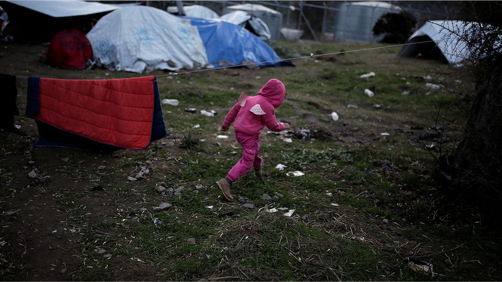 Children at migrant camp