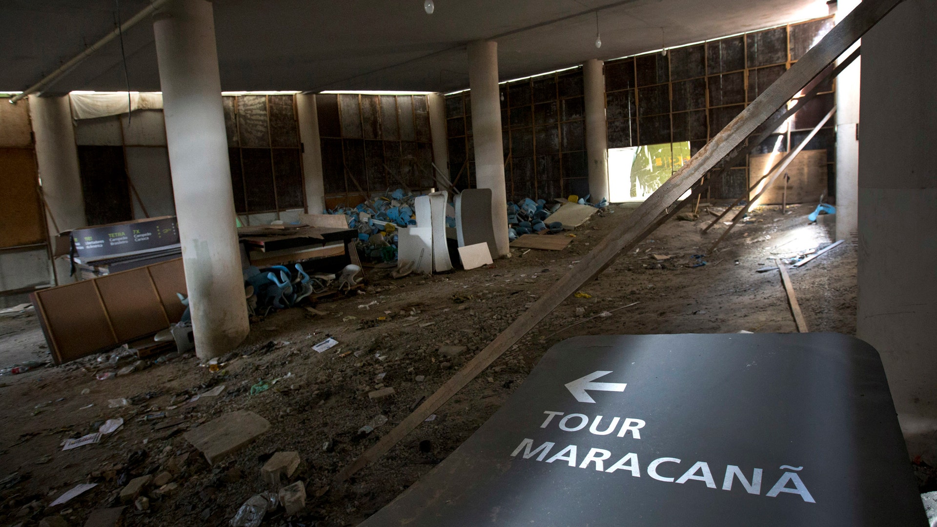 This Feb. 2, 2017 photo shows the inside of Maracana stadium.