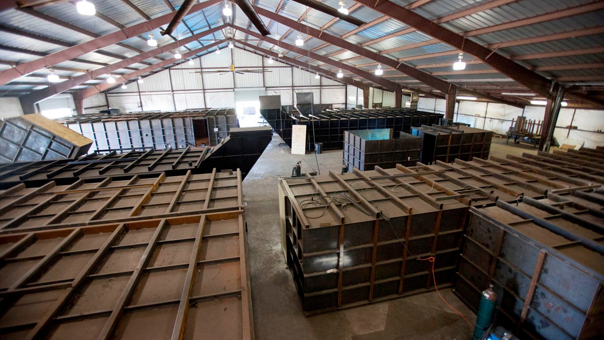 Rising S Bunkers are built, delivered and installed in house.  