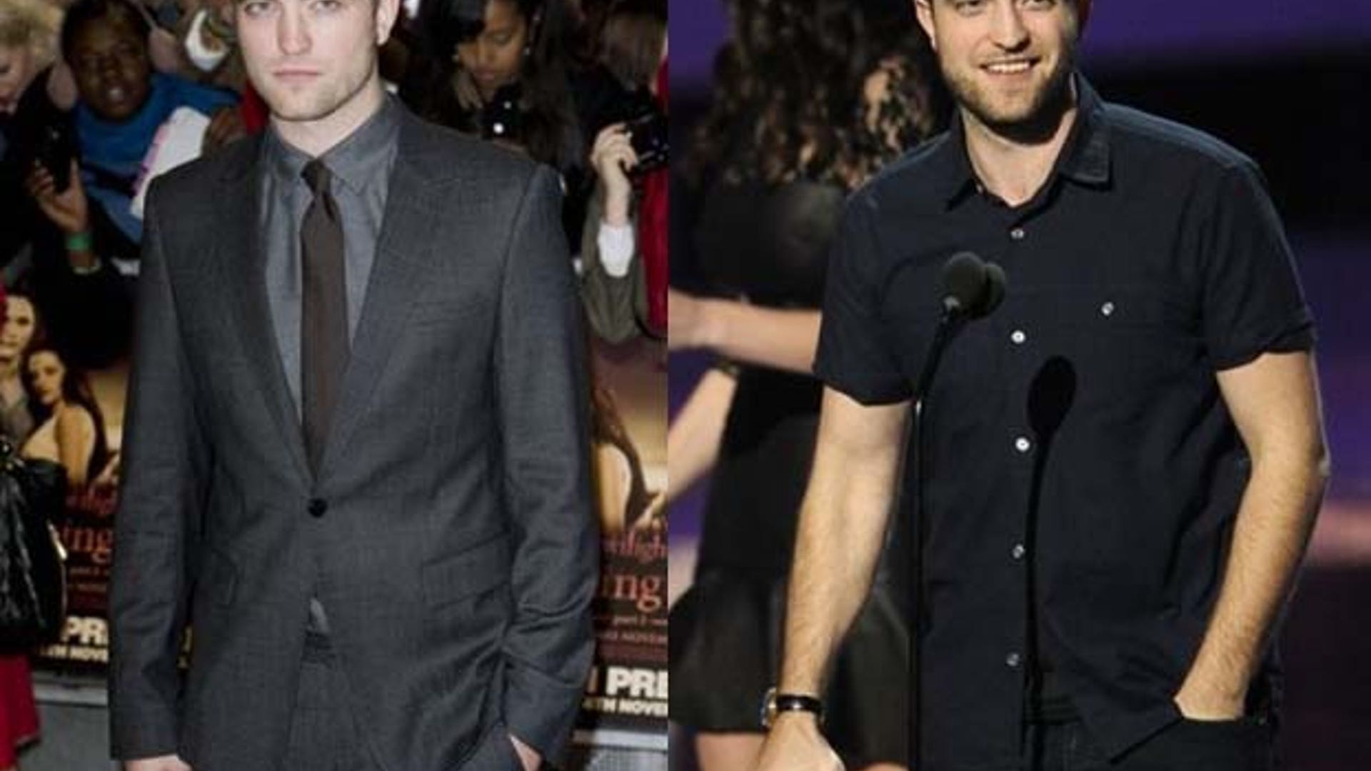 rob pattinson with and without 