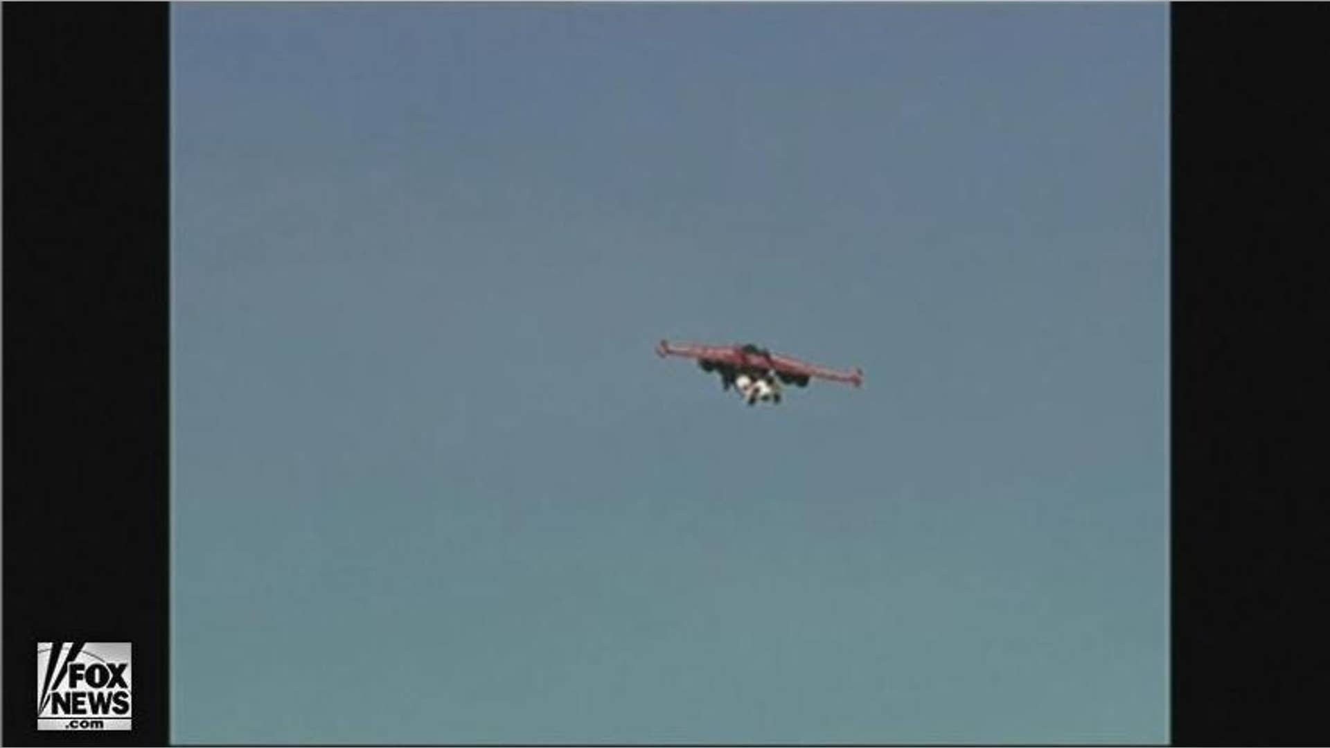 Rocket man in flight