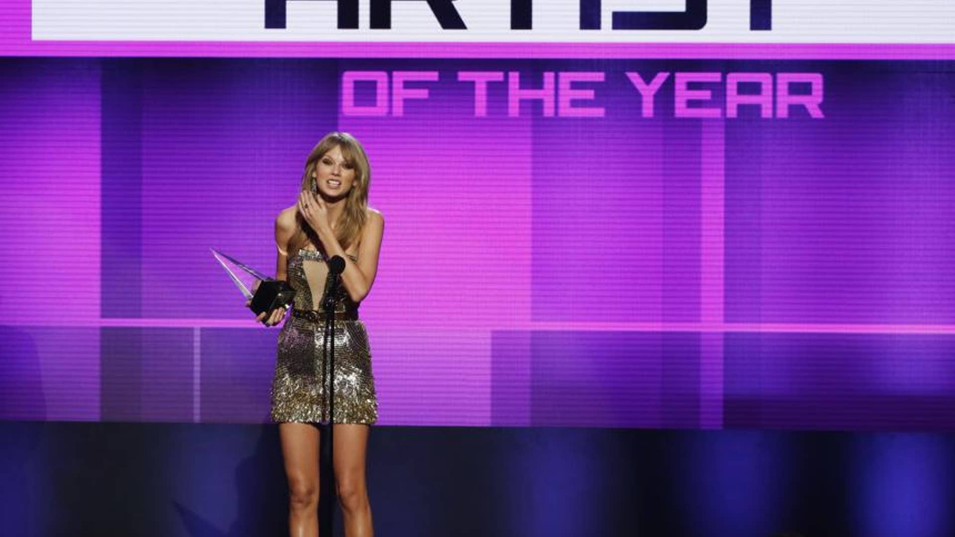 Accepting the Artist of the Year Award