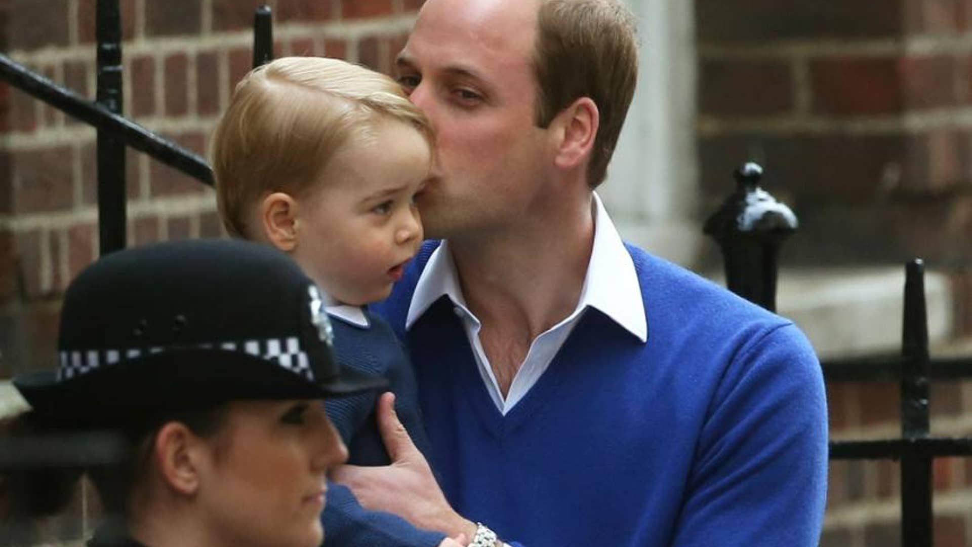 Getting Kisses From Proud Papa