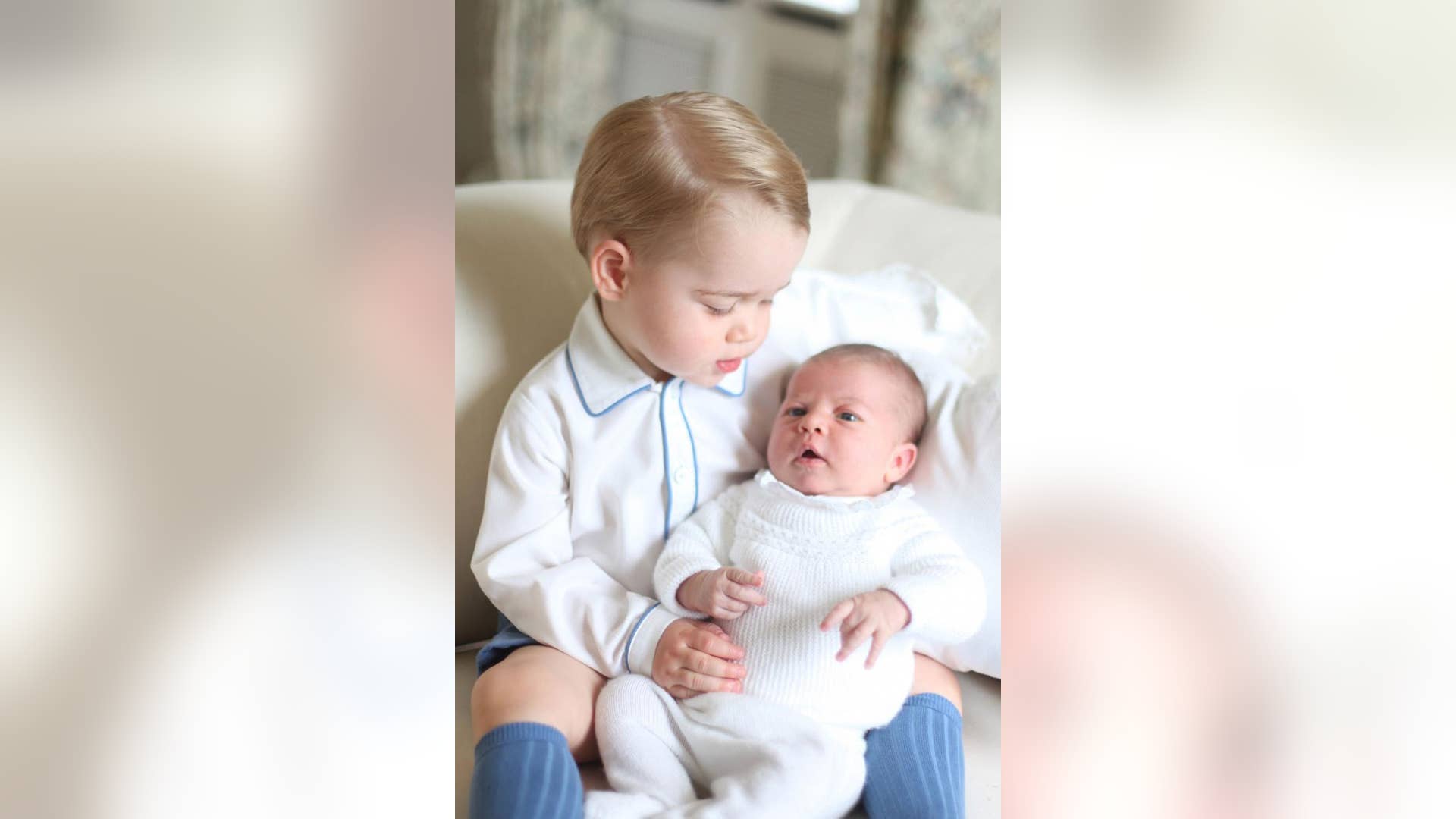 Admiring His Little Sister
