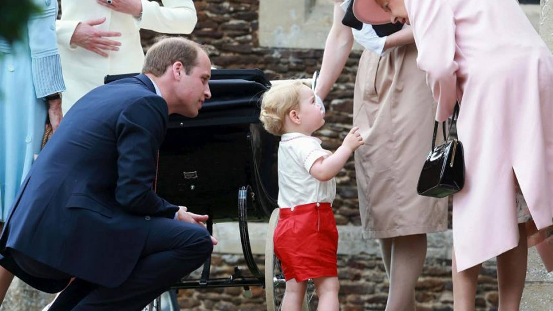 Prince George Chatting with Grandmother Queen Elizabeth