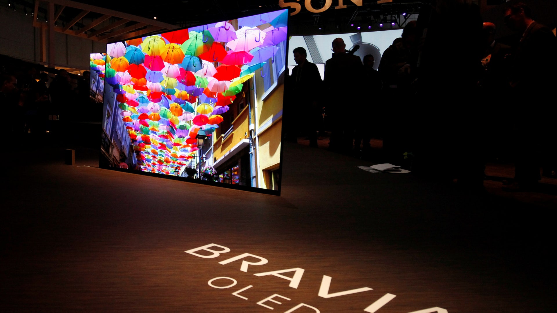 Sony Bravia OLED televisions are displayed during a Sony news conference at the 2017 CES in Las Vegas, Nevada .