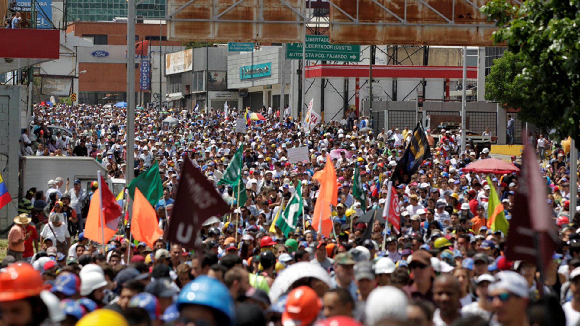 Opposition supporters rally against President Nicolas Maduro in Caracas, Venezuela, May 18, 2017
