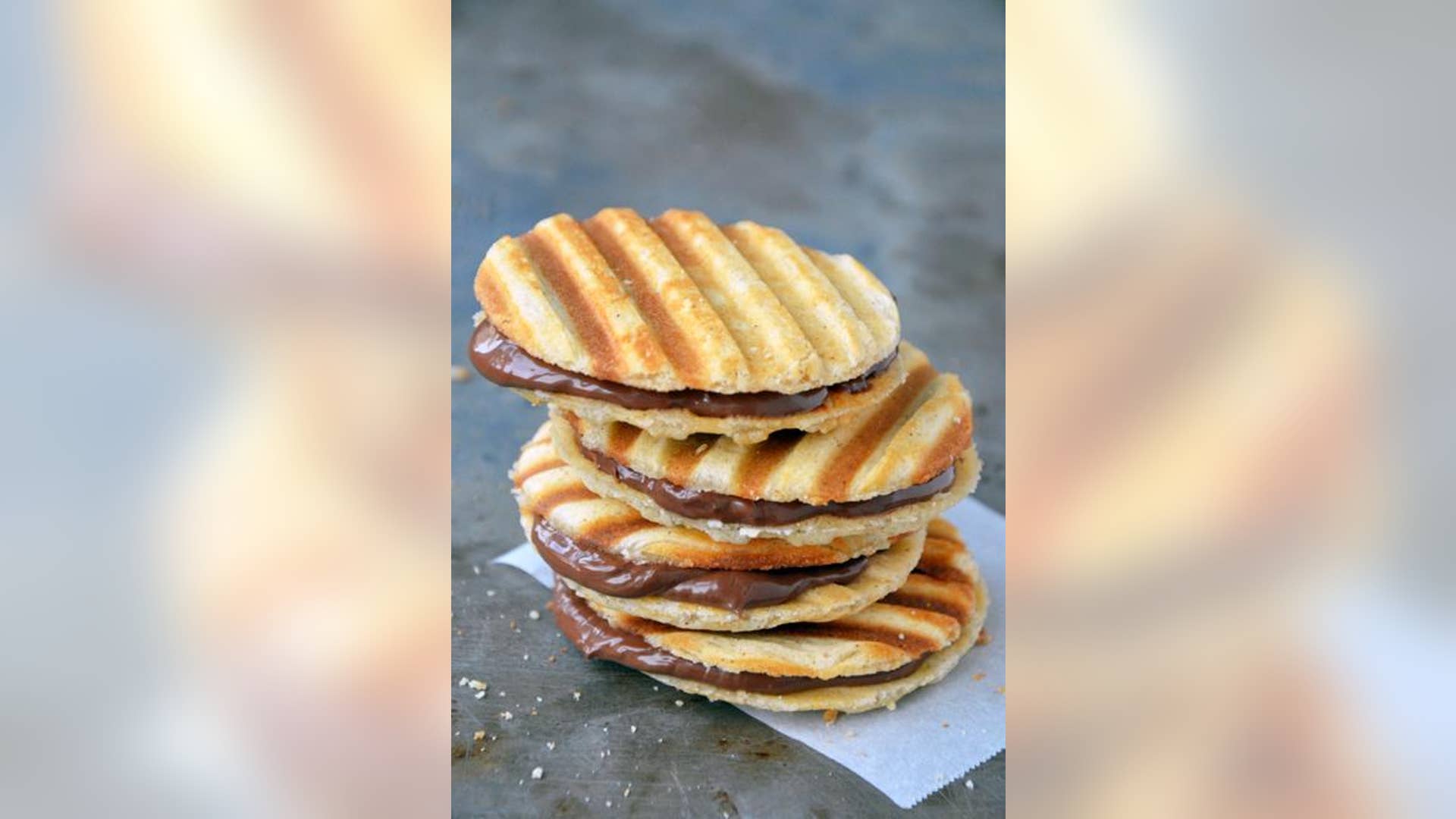 Nutella Waffle Sandwich Cookies