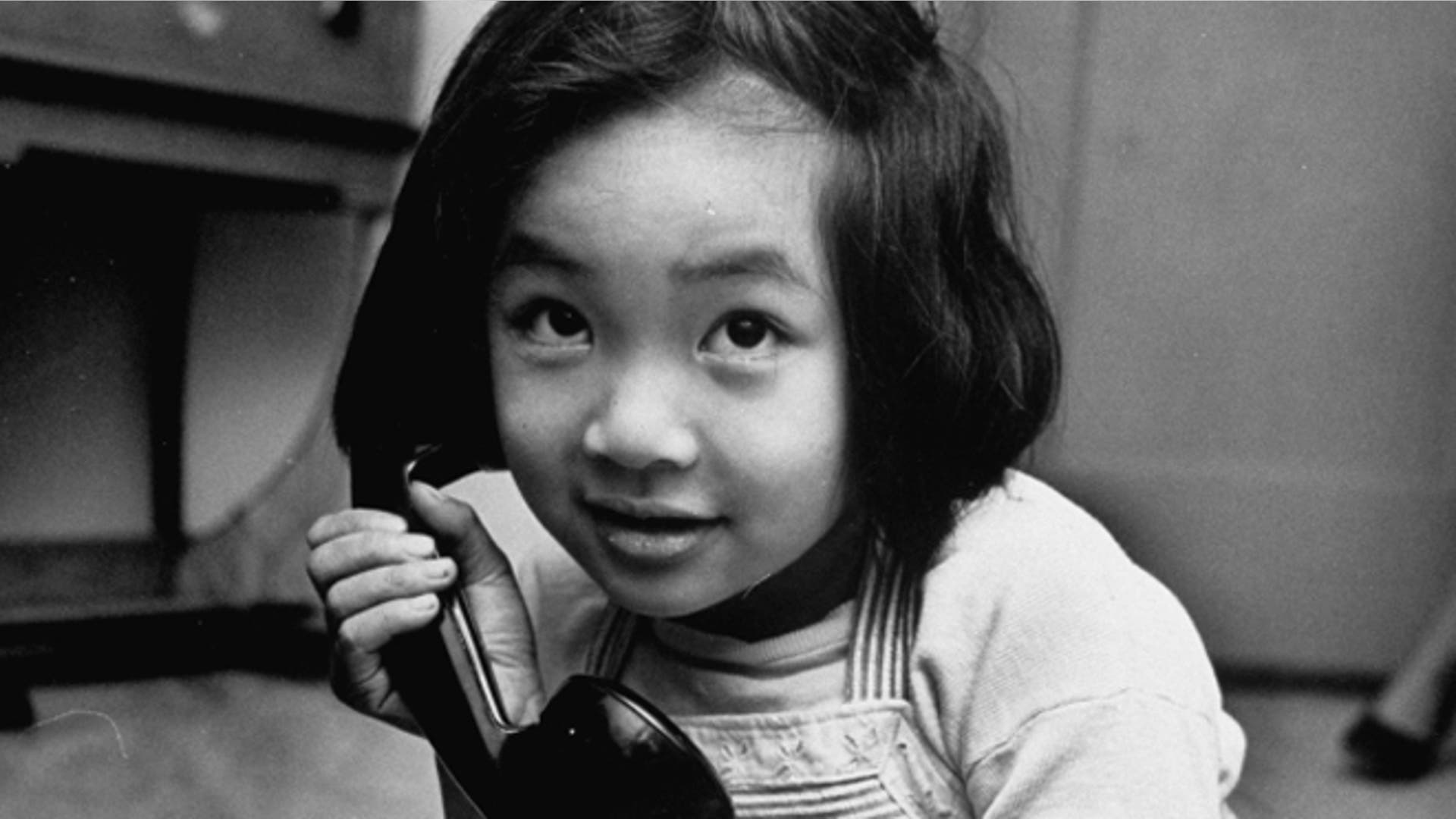 Kids talking on the phone with Santa, 1947