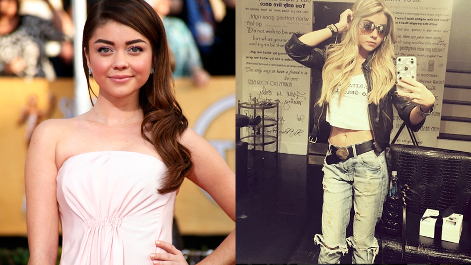 The "Modern Family" actress looks like a different person with her new blond do. "They say blonde's have more fun. Let's see how this goes," Hyland wrote on Instagram. We think the baby-faced star looks better as a brunette. <a data-cke-saved-href="http://www.etonline.com/news/153191_sarah_hyland_speaks_out_about_breakup_with_matthew_prokop/" href="http://www.etonline.com/news/153191_sarah_hyland_speaks_out_about_breakup_with_matthew_prokop/" target="_blank">Click here for more pictures of the actress.</a>