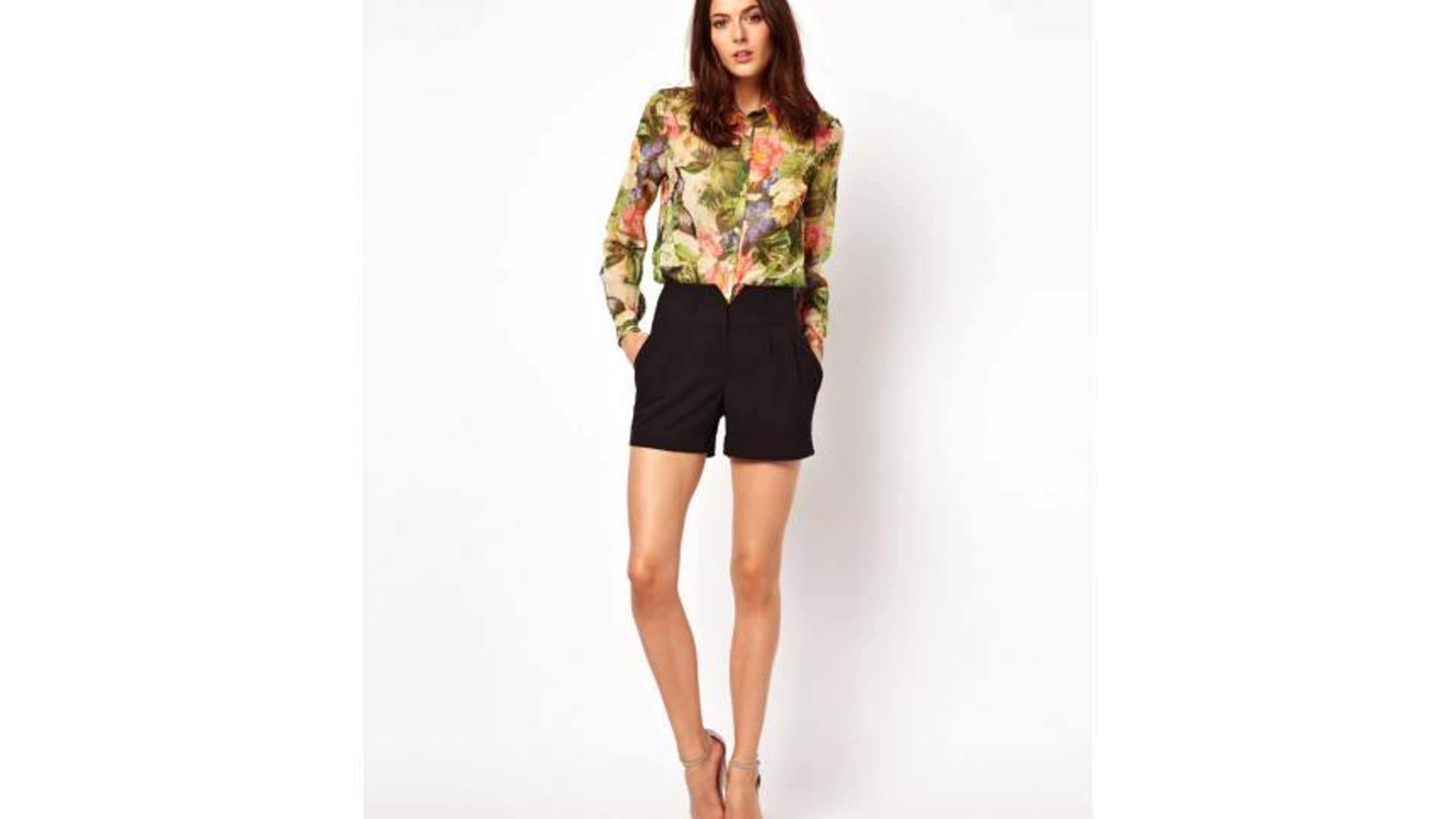 Instead of a black pencil skirt, try tailored black shorts.